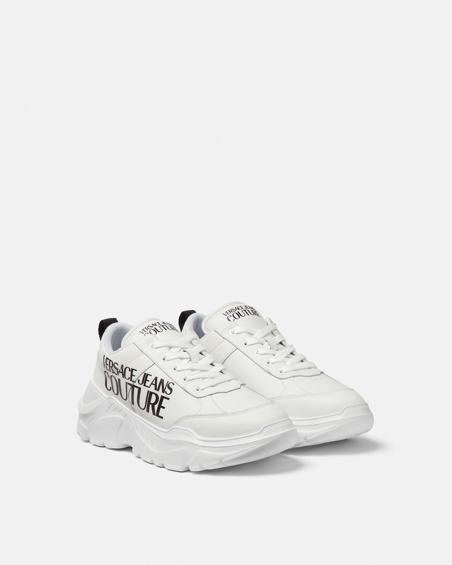 【Versace】メデューサ ロートップ スニーカー ロゴ ホワイト ロゴ スピードトラック スニーカー | VERSACE JP
