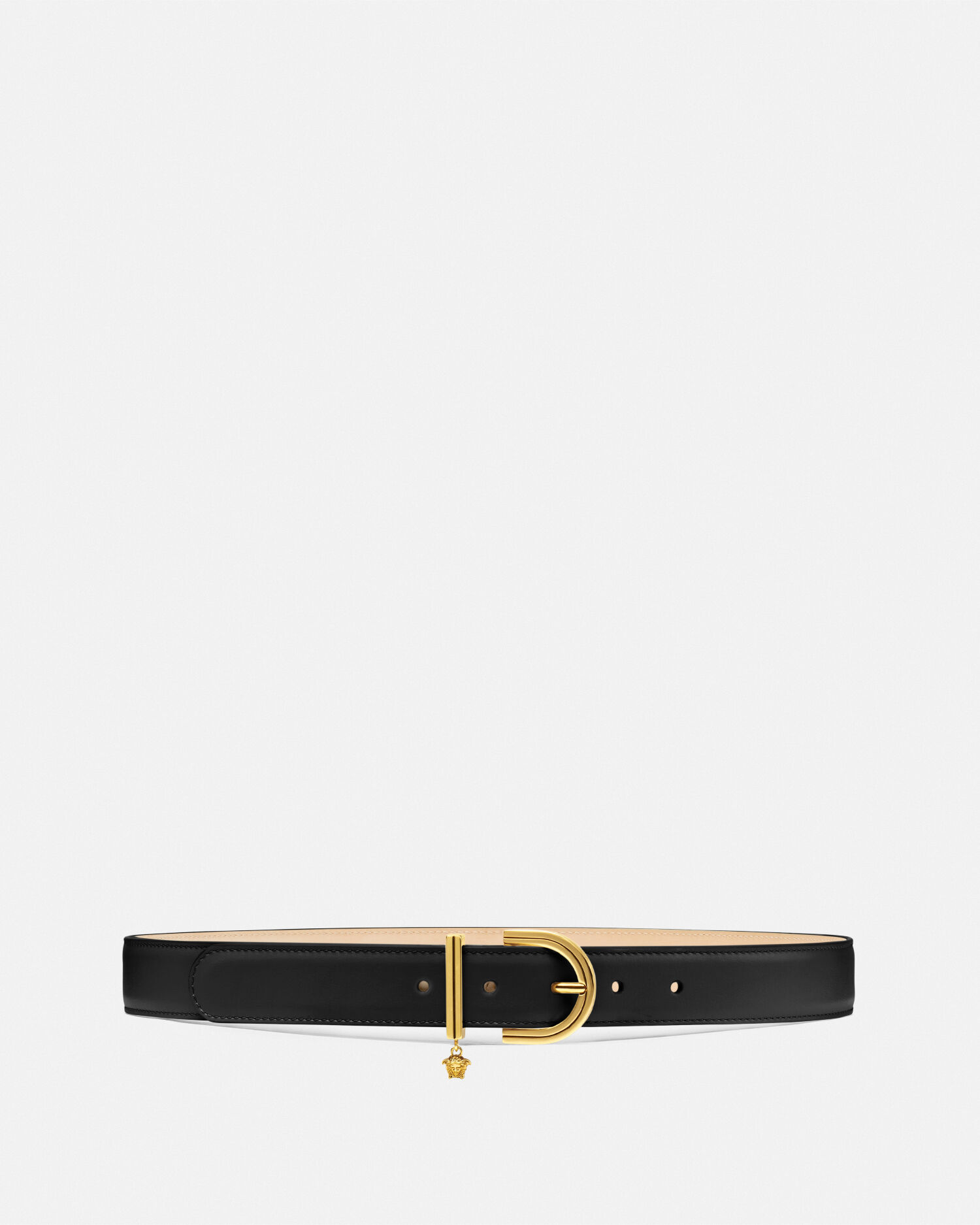 メドゥーサ '95 レザー ベルト 3 cm ブラック,ゴールド | VERSACE JP