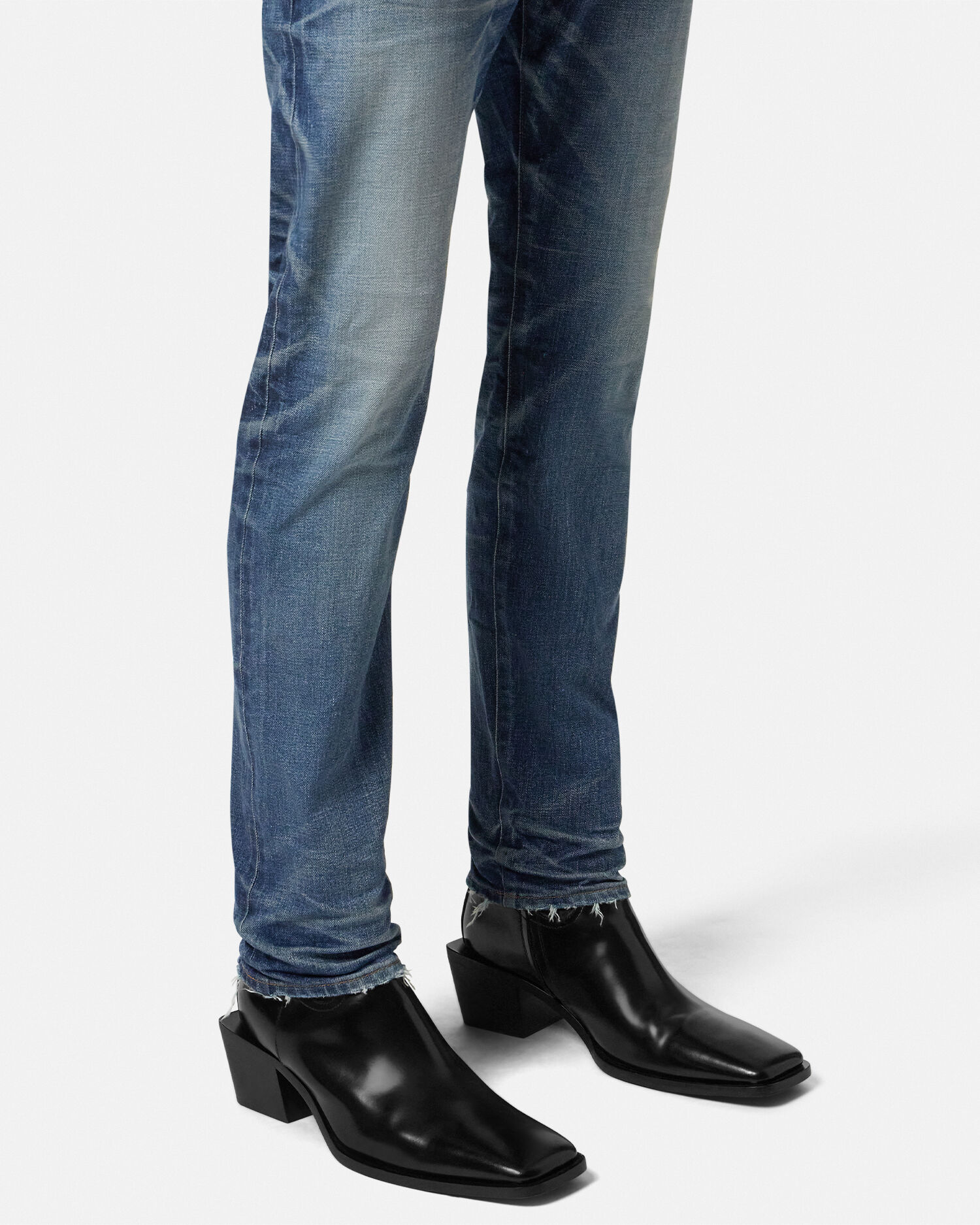 アンジェロ レザー チェルシー ブーツ 70 mm | VERSACE JP