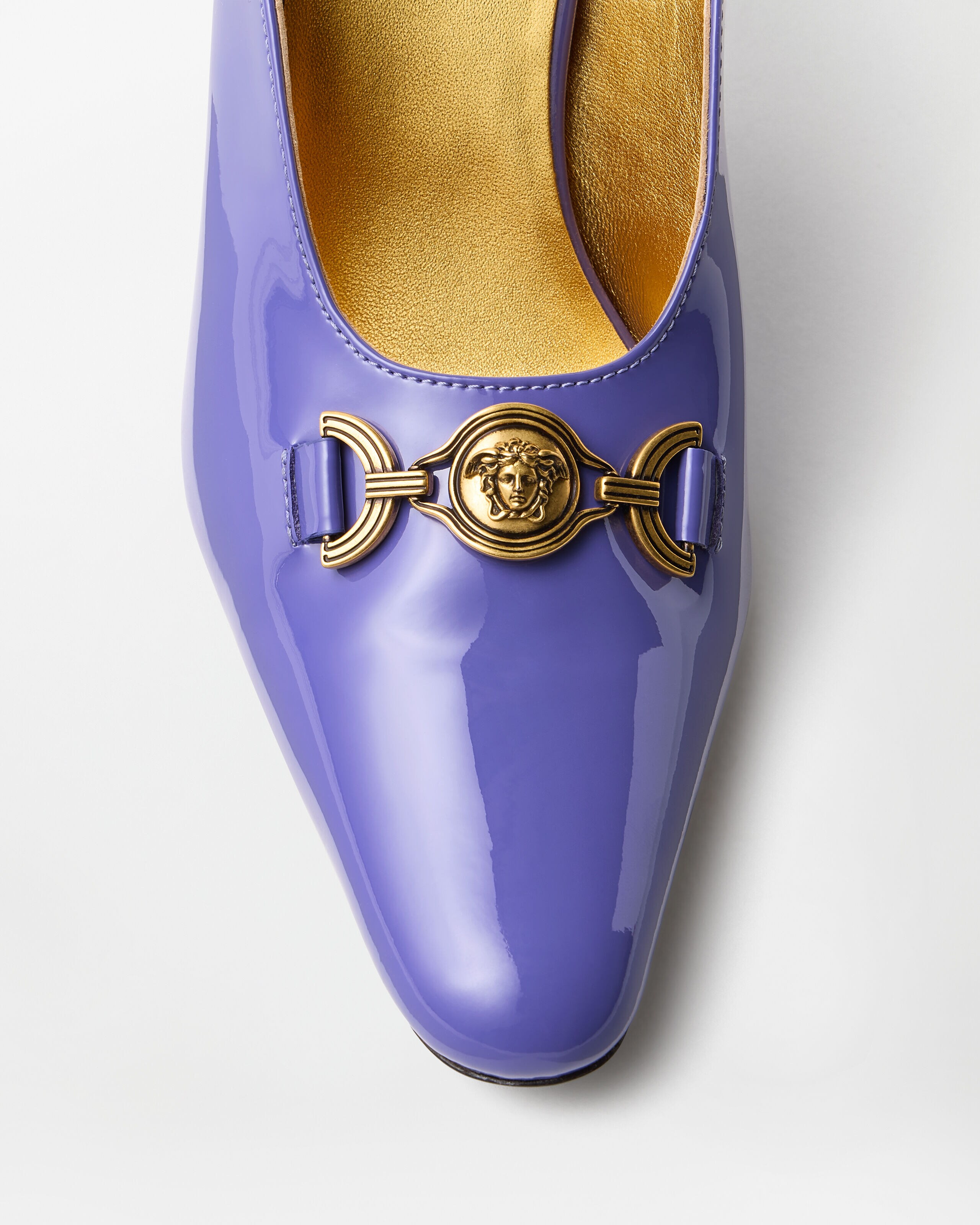 マリサ パテント ミュール 90 mm パープル | VERSACE JP