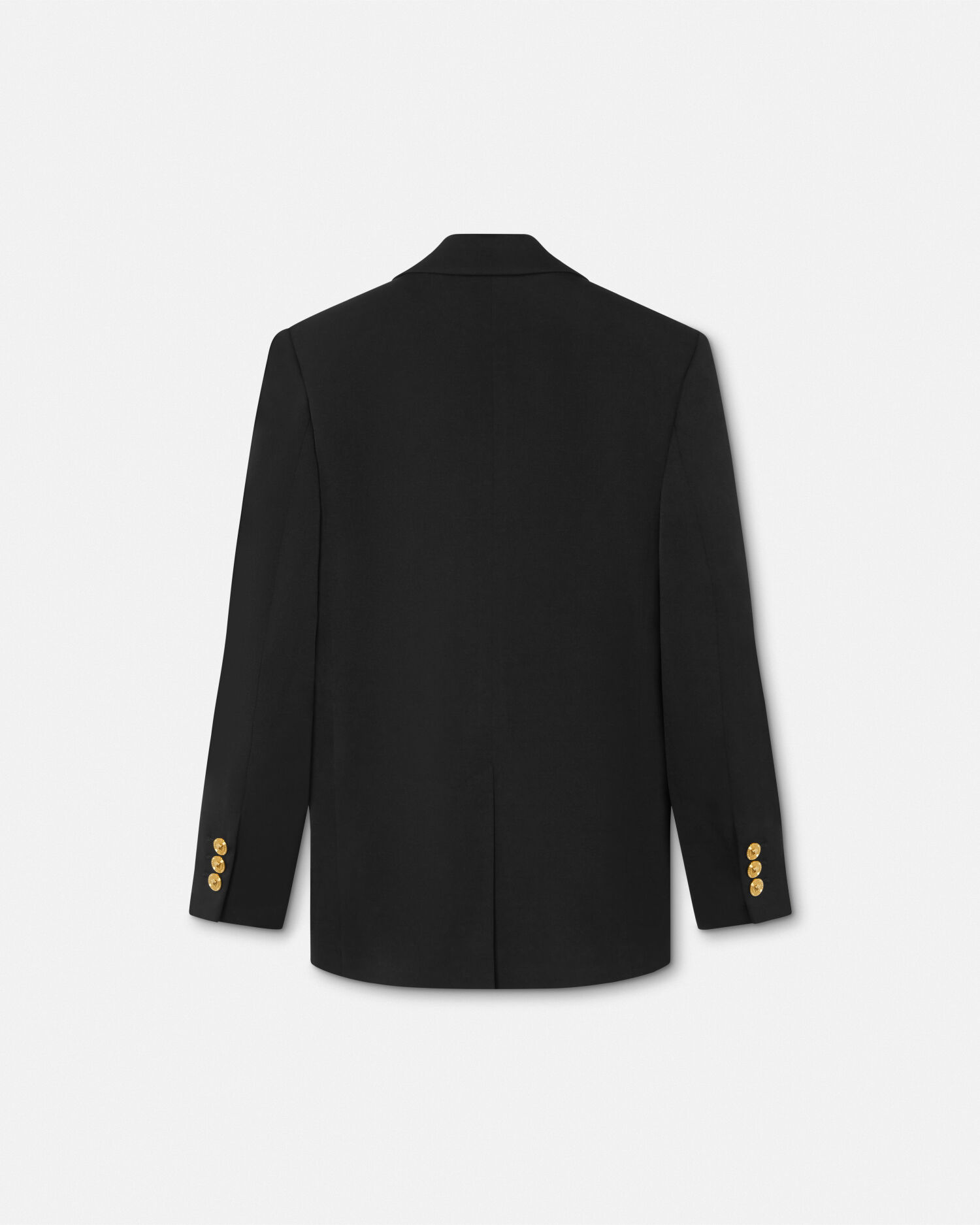 ウールブレンド シングルブレスト ボクシー ブレザー ブラック | VERSACE JP