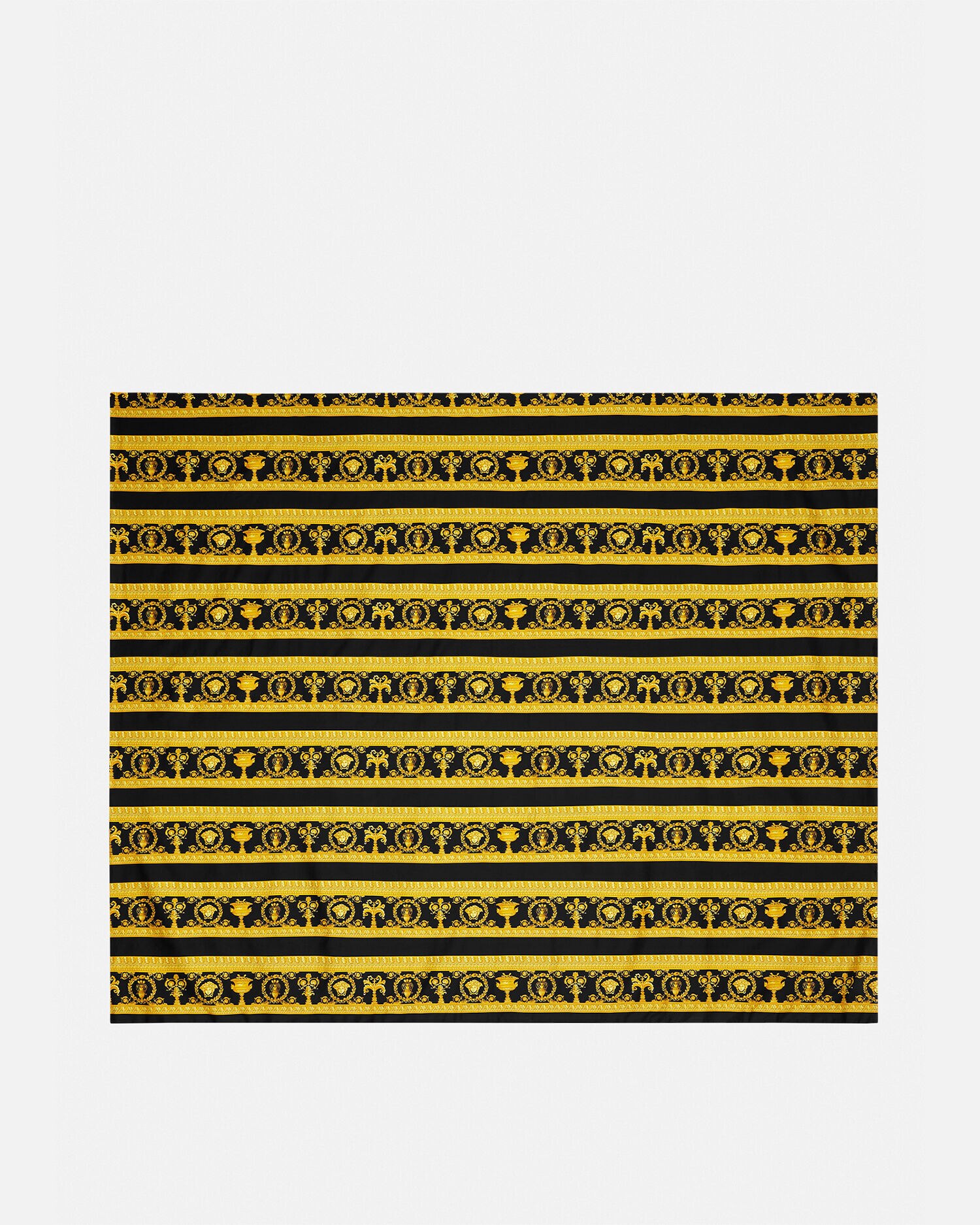 VERSACE　ヴェルサーチェ　アイ♡バロック　デュベカバー　美品 I ♡ バロック キング デュベ カバー ブラック,プリント