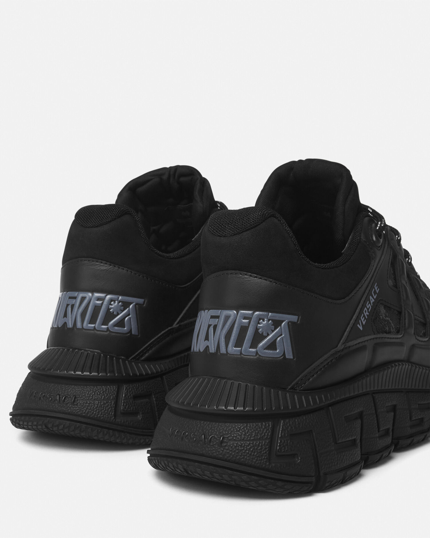 トライグレカ ジャカード レザー スニーカー ブラック | VERSACE JP