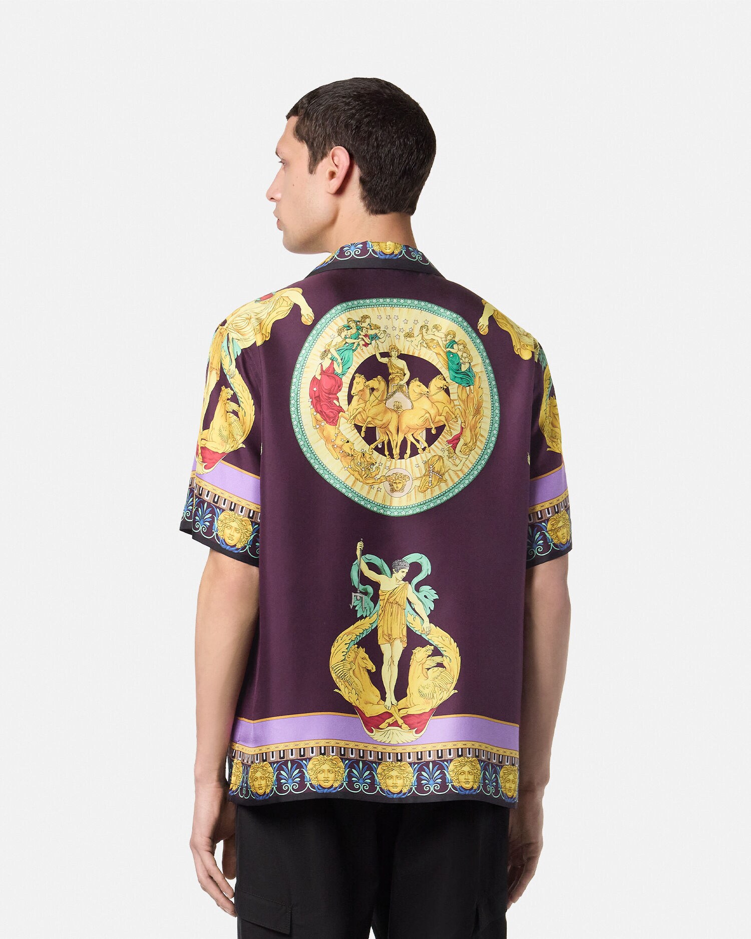 シルク シャツ ホール オブ スタチュー パープル | VERSACE JP