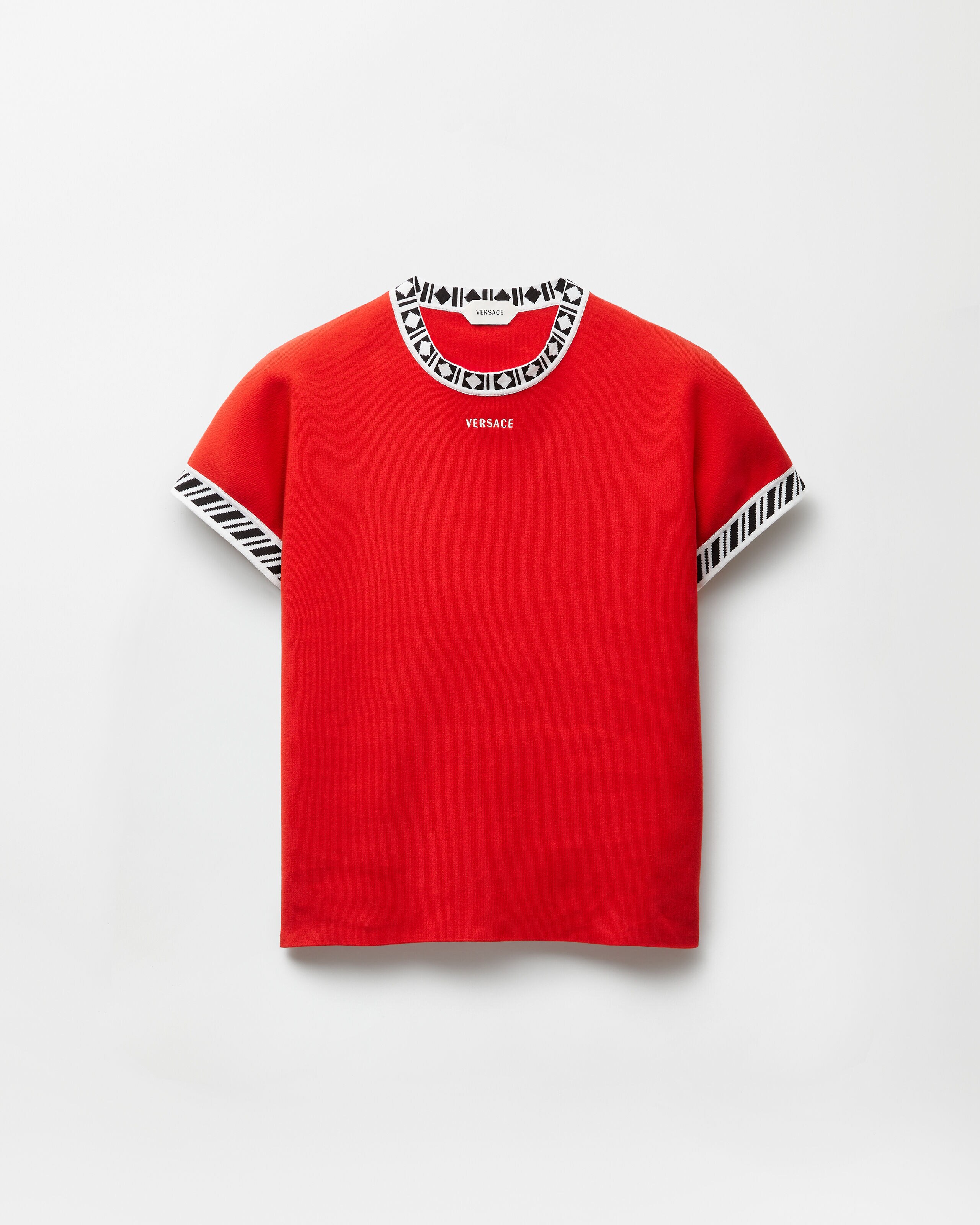 シルクコットン ニット ポロシャツ グレー | VERSACE JP