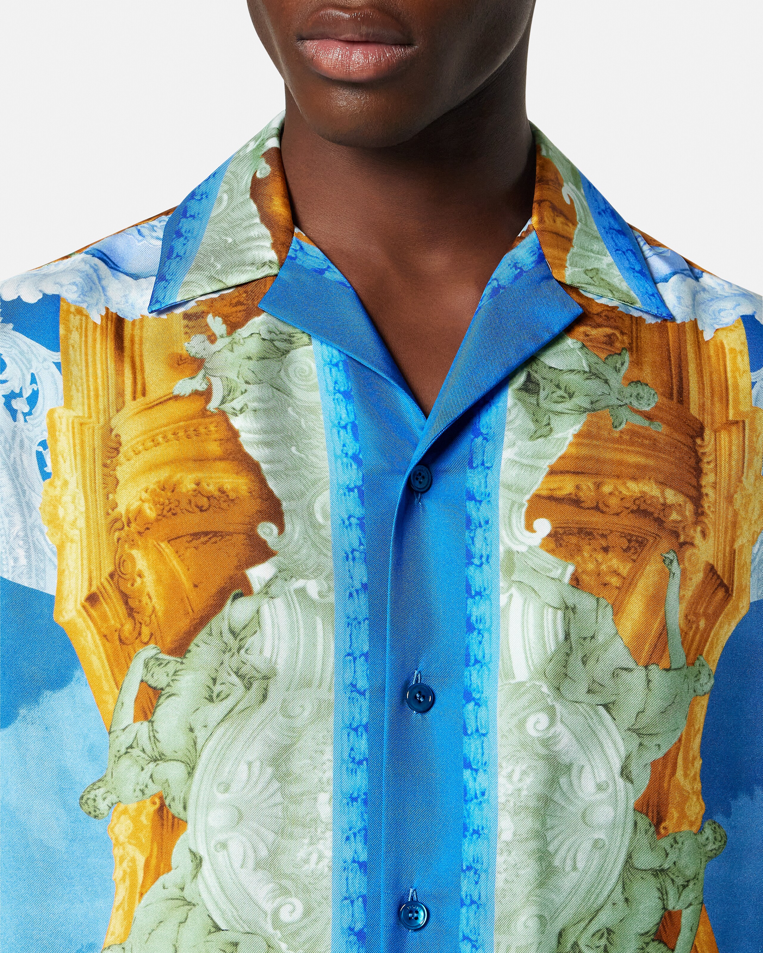 プリント シルク ツイル レギュラー シャツ プリント | VERSACE JP