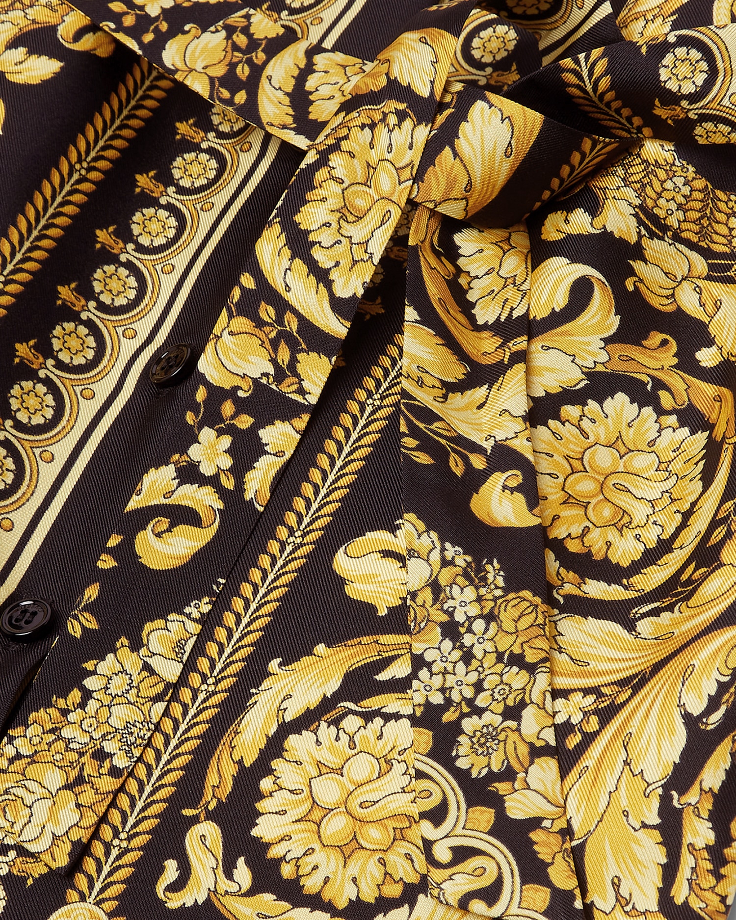 VERSACE☆キッズ ロゴバロッココットンドレス ブラック/ゴールド 90_1003517-