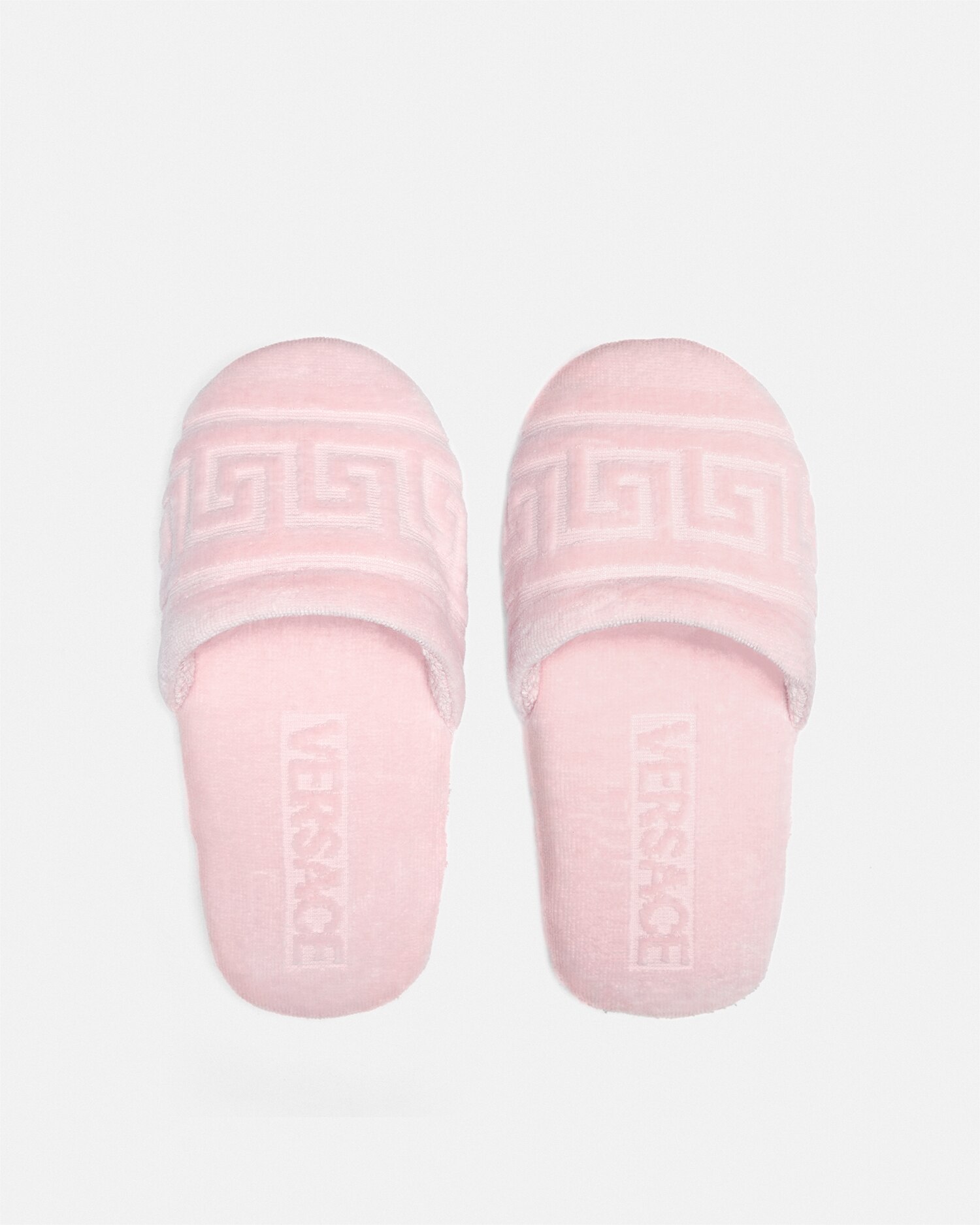 【関税込み】Versace ピンク ラ グレカ ラウンジパンツ グレカ スリッパ ピンク | VERSACE JP