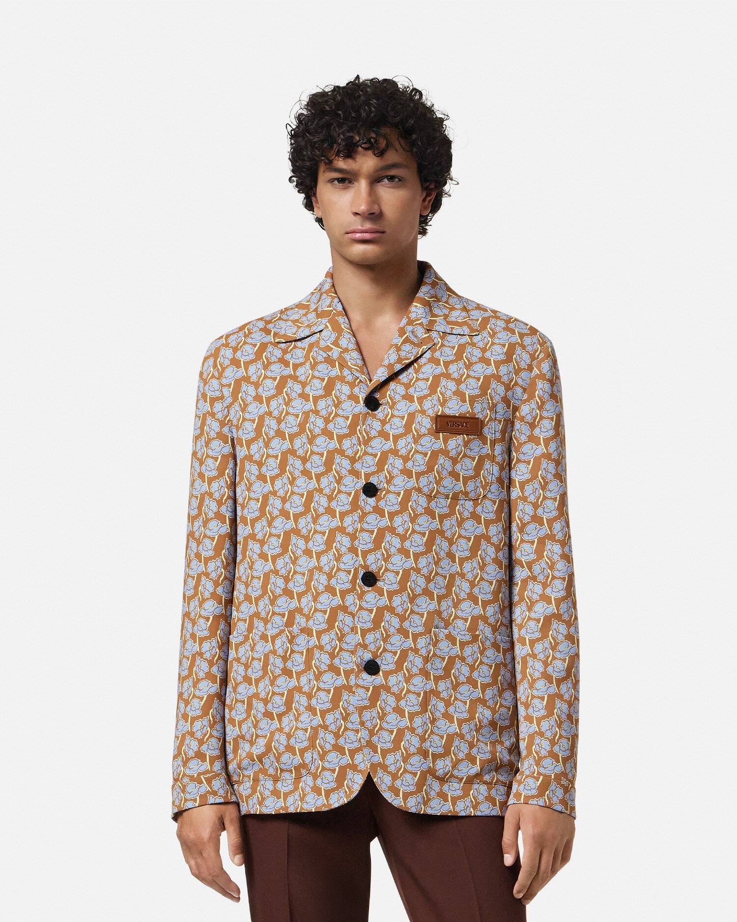 【大きいサイズ 58】 VERSACE テーラードジャケット 裏地総柄 4XL 大きいサイズ 58】 VERSACE テーラードジャケット 裏地総柄 4XL