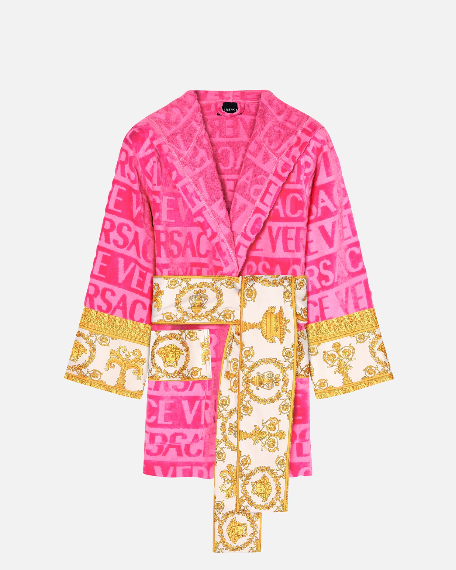 I ♡ バロック ショート バスローブ ホワイト | VERSACE JP I ♡ バロック ショート バスローブ ホワイト | VERSACE JP
