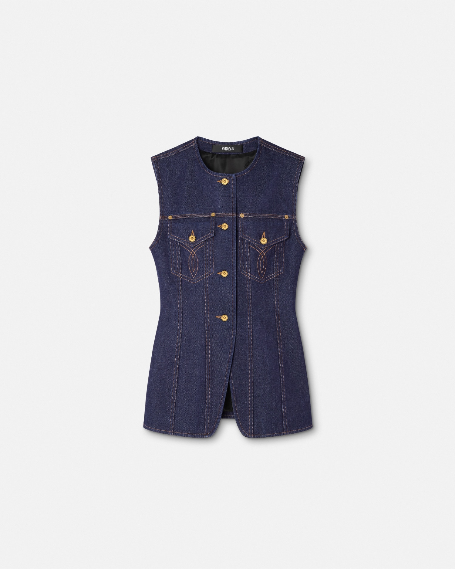 美品　VERSACE デニムブルー ストレートレッグ　34 48 90s VERSACE イタリア製 ルーズストレート デニムパンツ 34 48