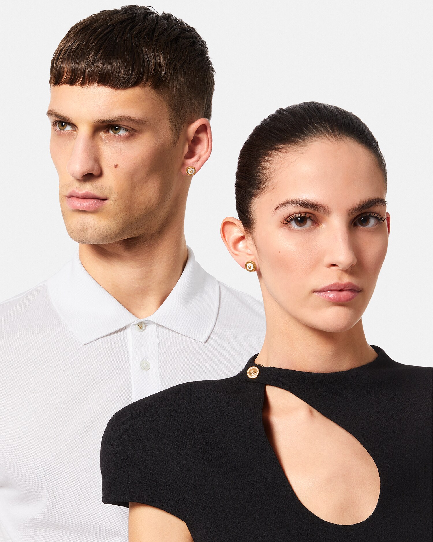 メドゥーサ イヤリング ゴールド,ブラック | VERSACE JP