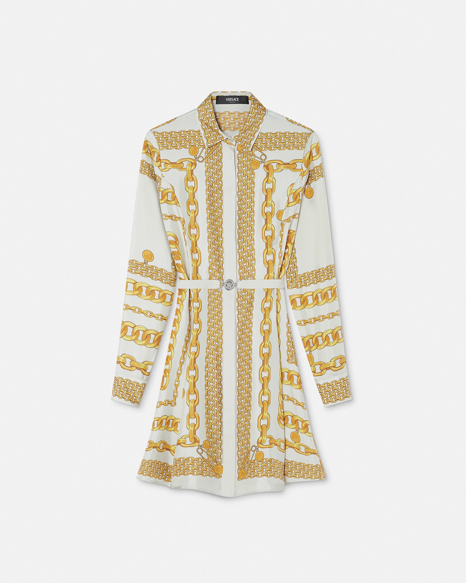 追跡【VERSACE】フーラードプリントシルクツイル ミニドレス 90_1018933-
