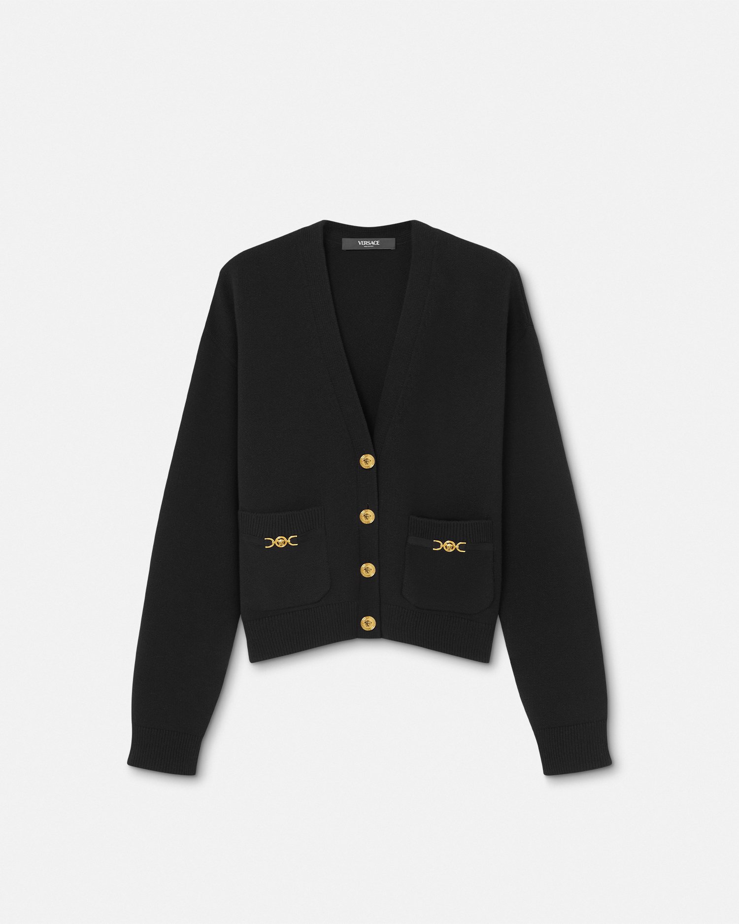VERSACE - ヴェルサーチ VERSACE カーディガン シルクブレンド ニット ポロ カーディガン | VERSACE JP