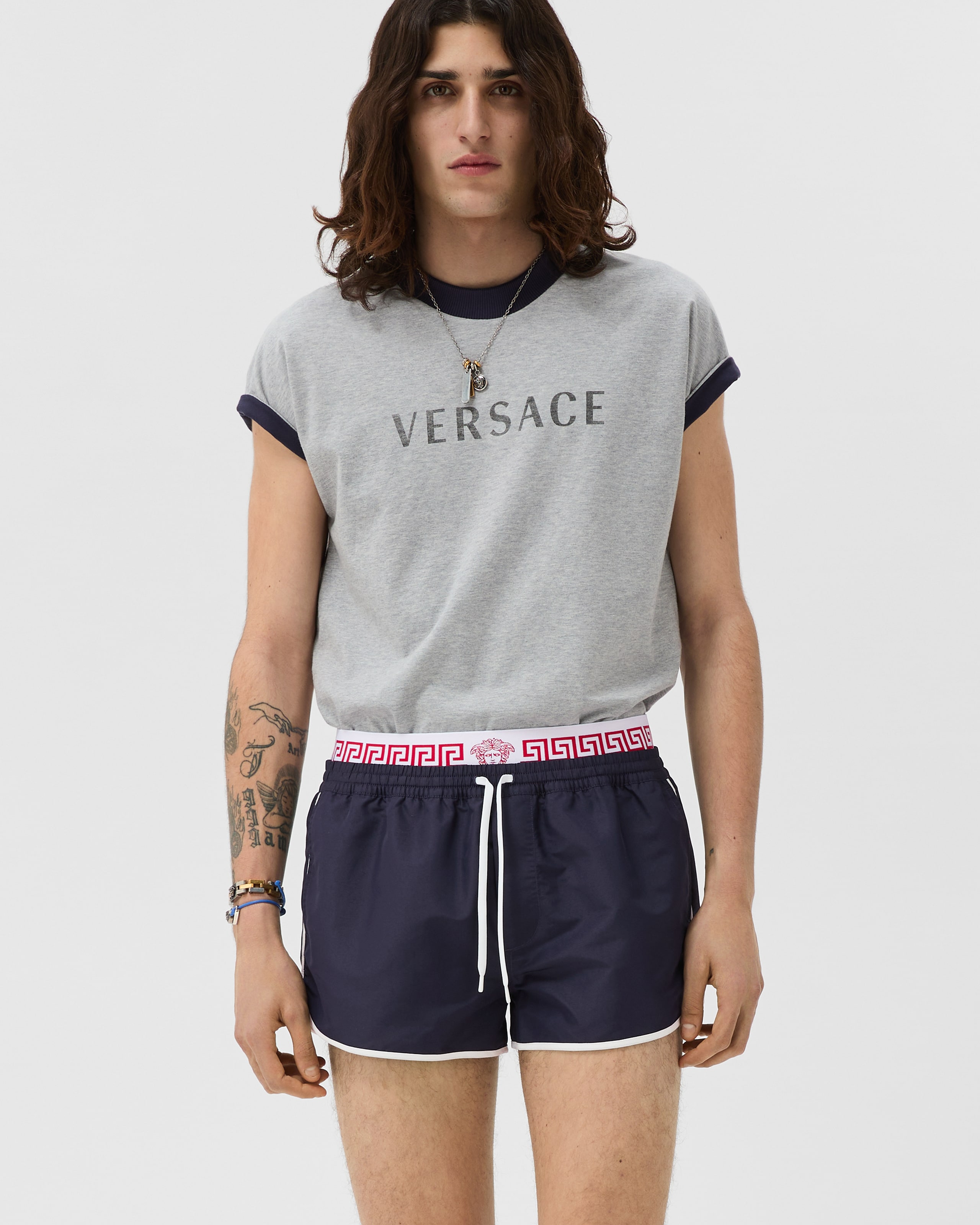 VERSACE スイムウェア スイムショーツ スイム ショートパンツ ブルー | VERSACE JP