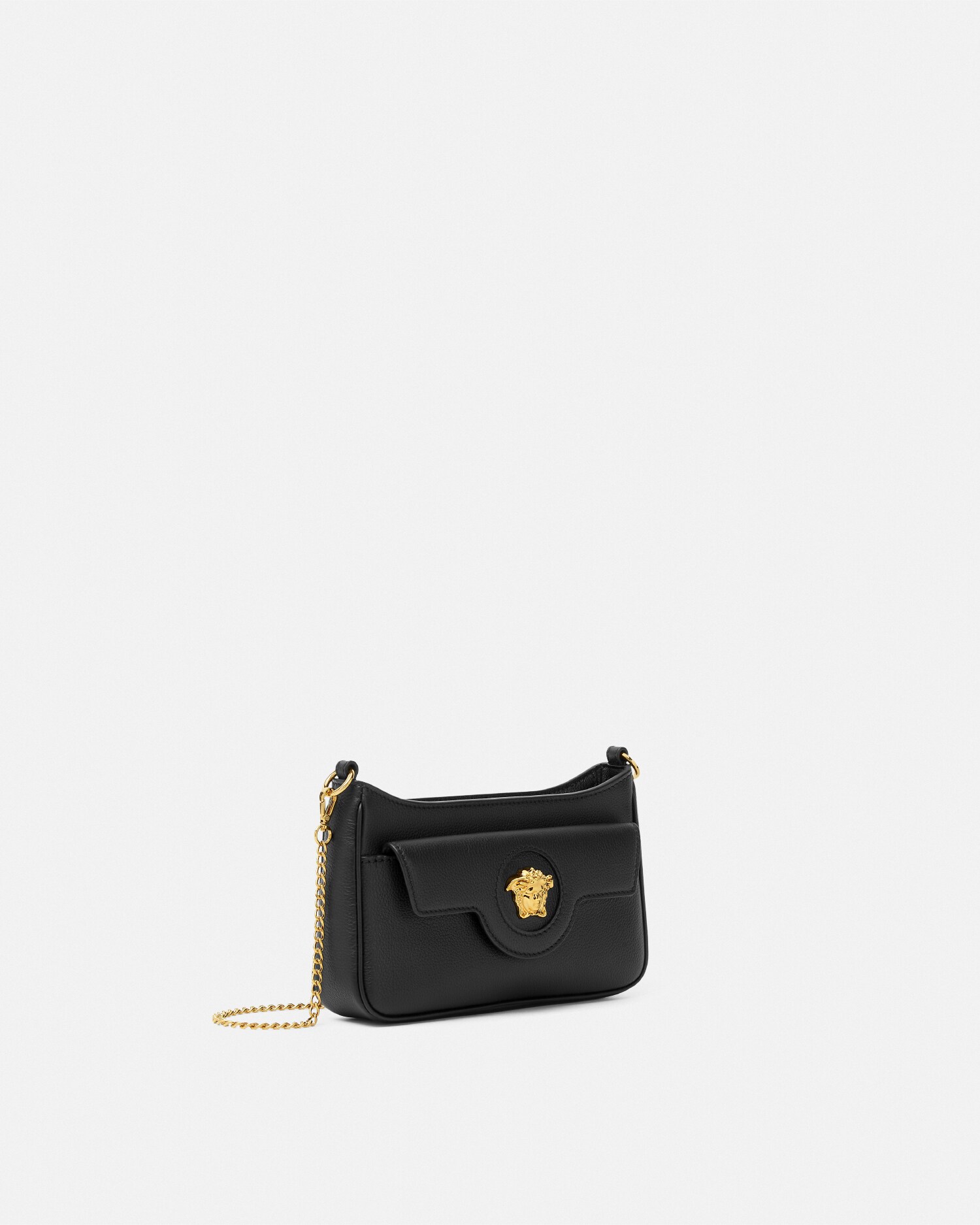 ラ メドゥーサ レザー ミニ バッグ ブラック,ゴールド | VERSACE JP