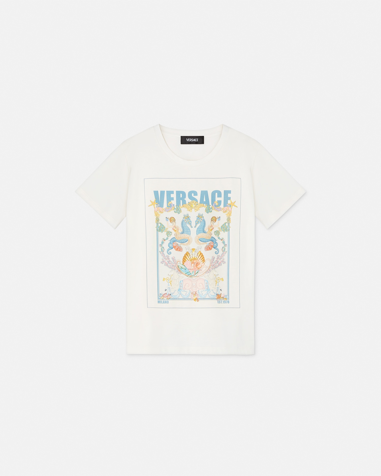 【VERSACE/ヴェルサーチェ】コーラルシアター Tシャツ 半袖 Tシャツ ヴェルサーチェ ロゴ キッズ ピンク | VERSACE JP