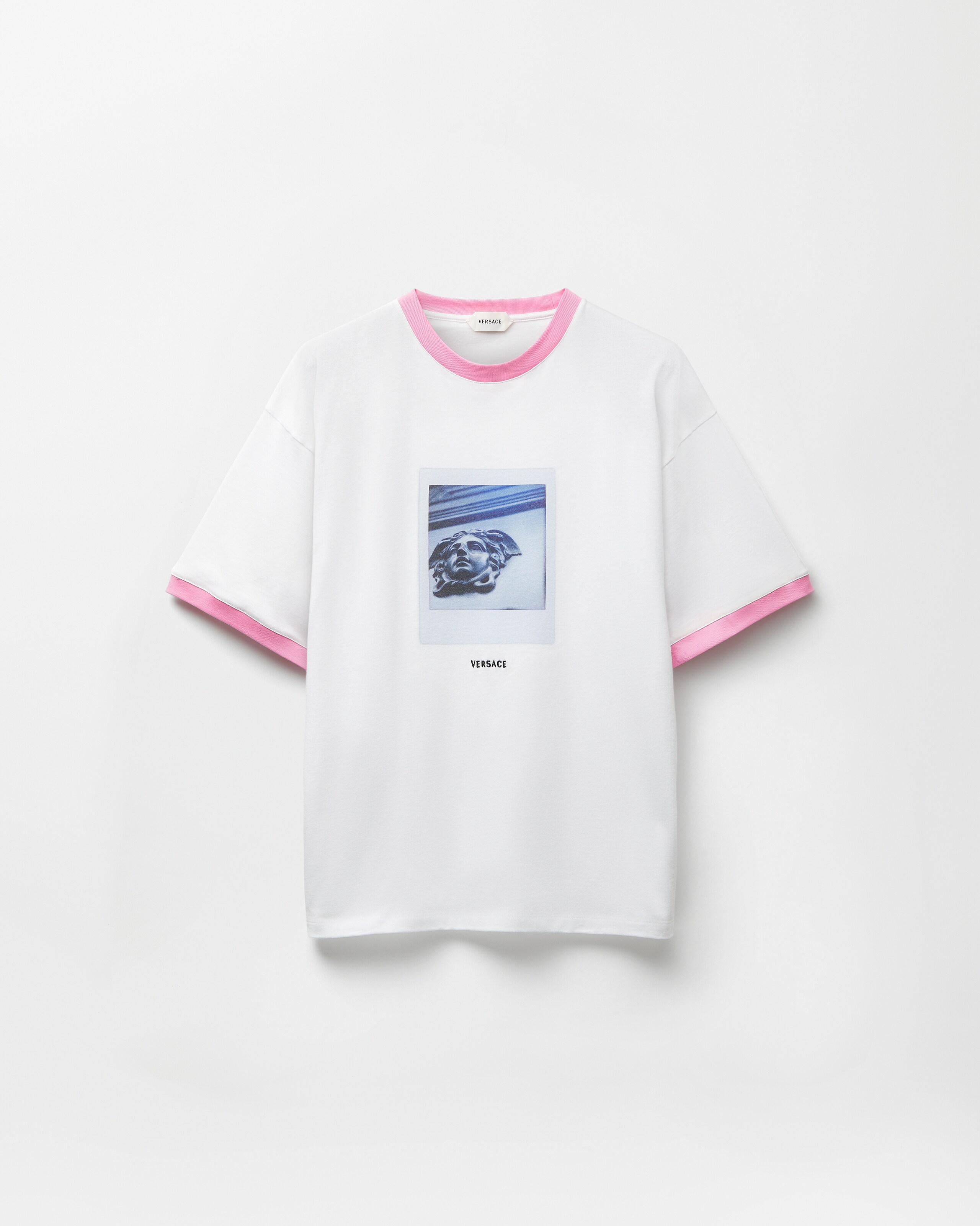 ヴェルサーチ  1004162 セーフティピンロゴプリントTシャツ レディース 36 ヴェルサーチ セーフティ ピン T シャツ - ウィメンズ – myCompañero