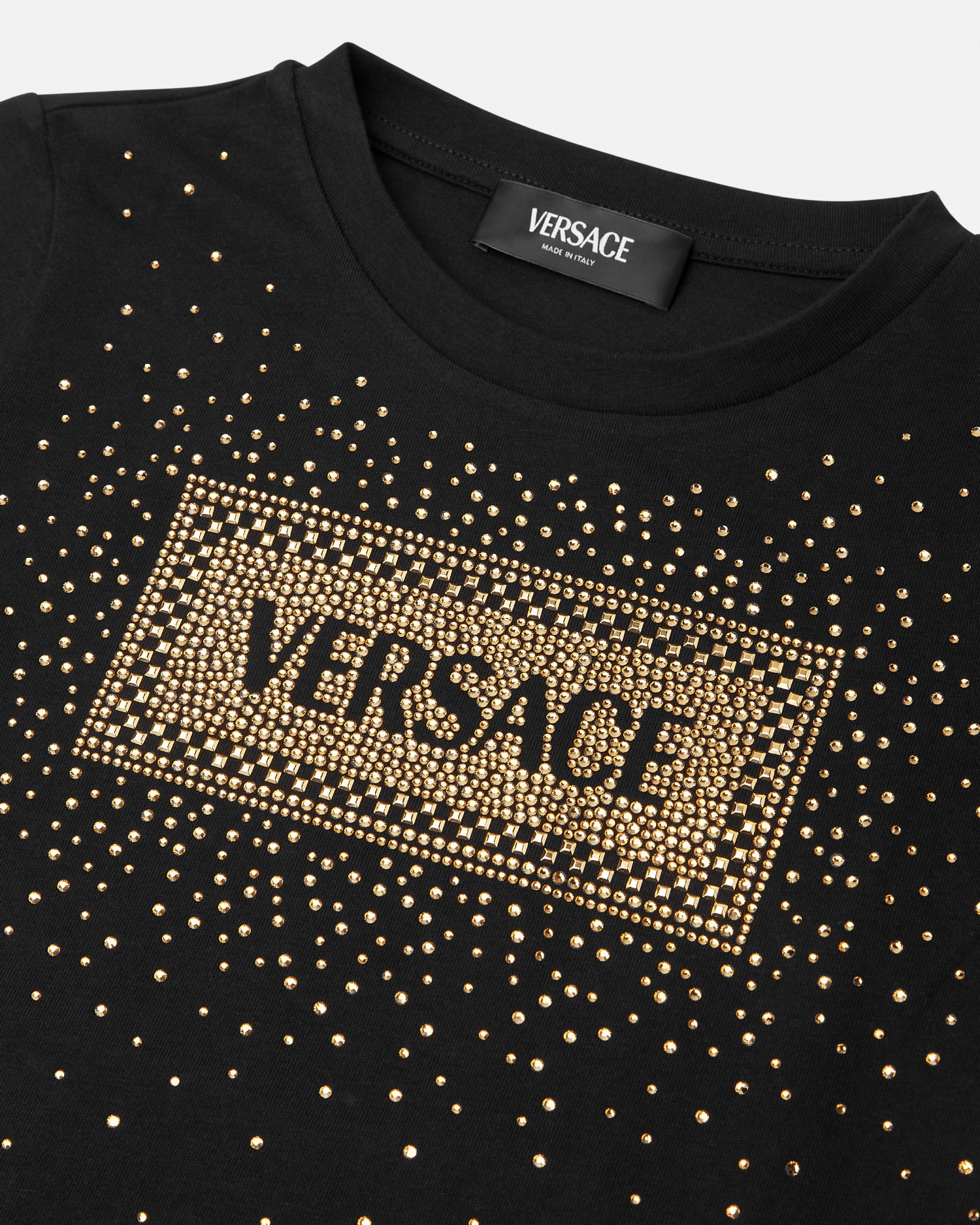 VERSACE クリスタル '90S ヴィンテージ ロゴ Tシャツ ブラック 90_1000052-