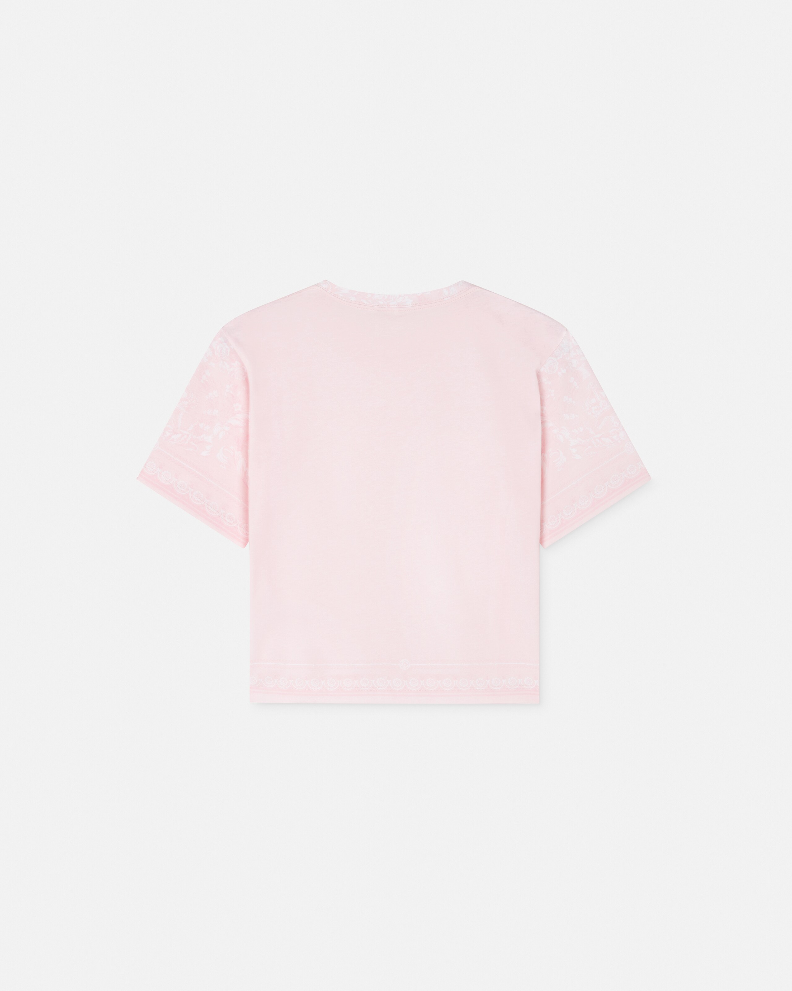 プリント コットンジャージー Tシャツ ピンク | VERSACE JP