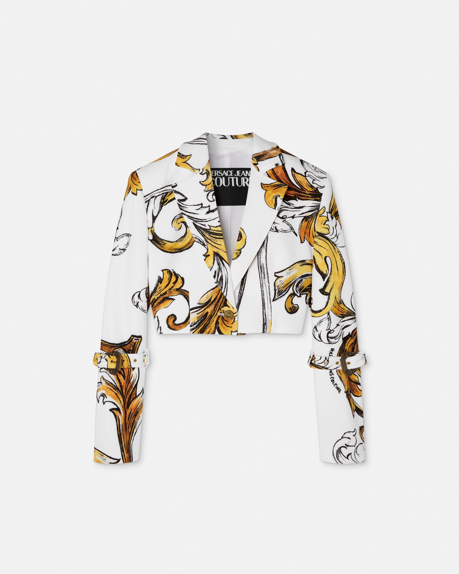 関税送料込★VERSACE バロッコクロップ ジャケット クロップ ジャケット アウトライン バロッコ | VERSACE JP