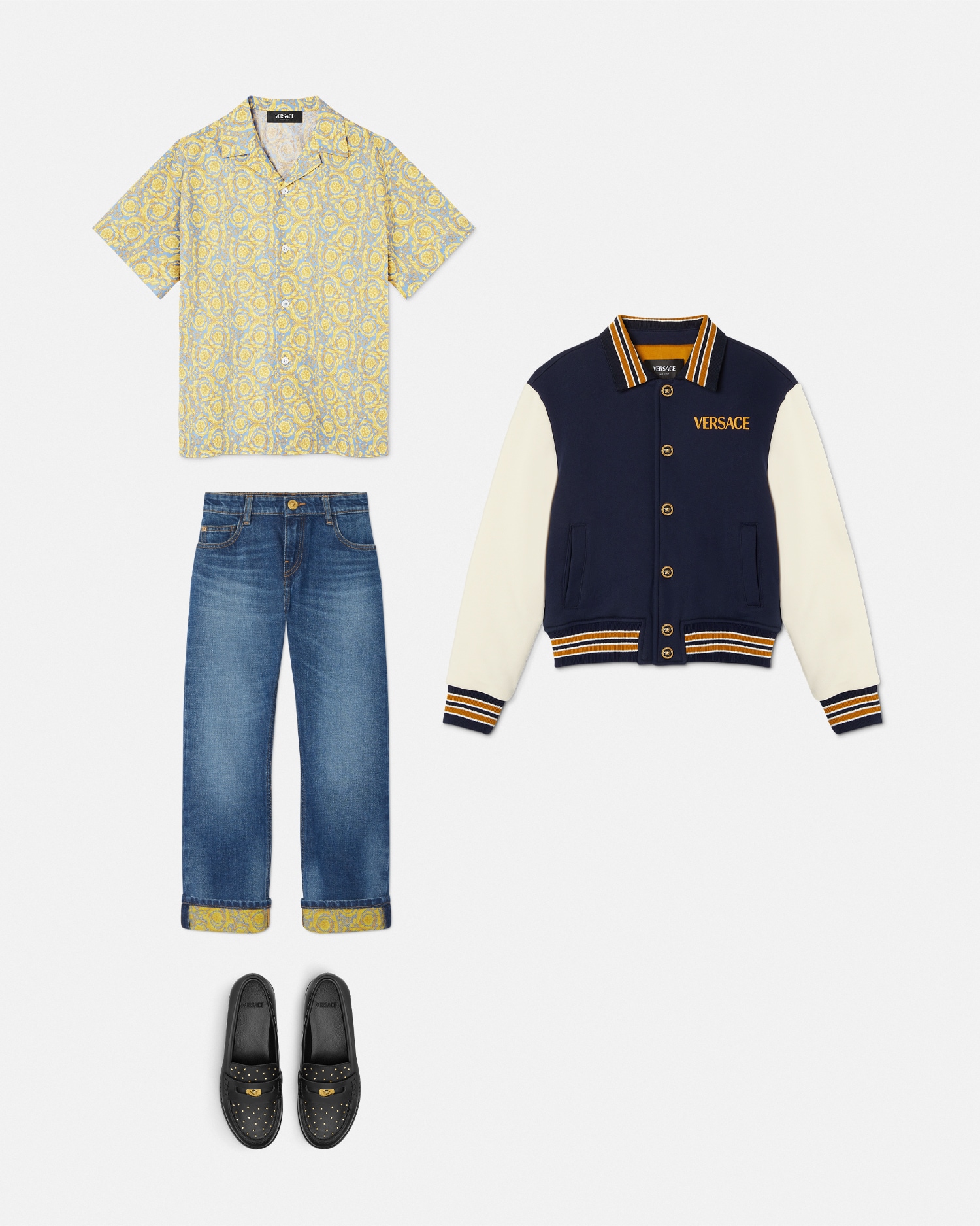 キッズ ジャカード ジーンズ ブルー | VERSACE JP