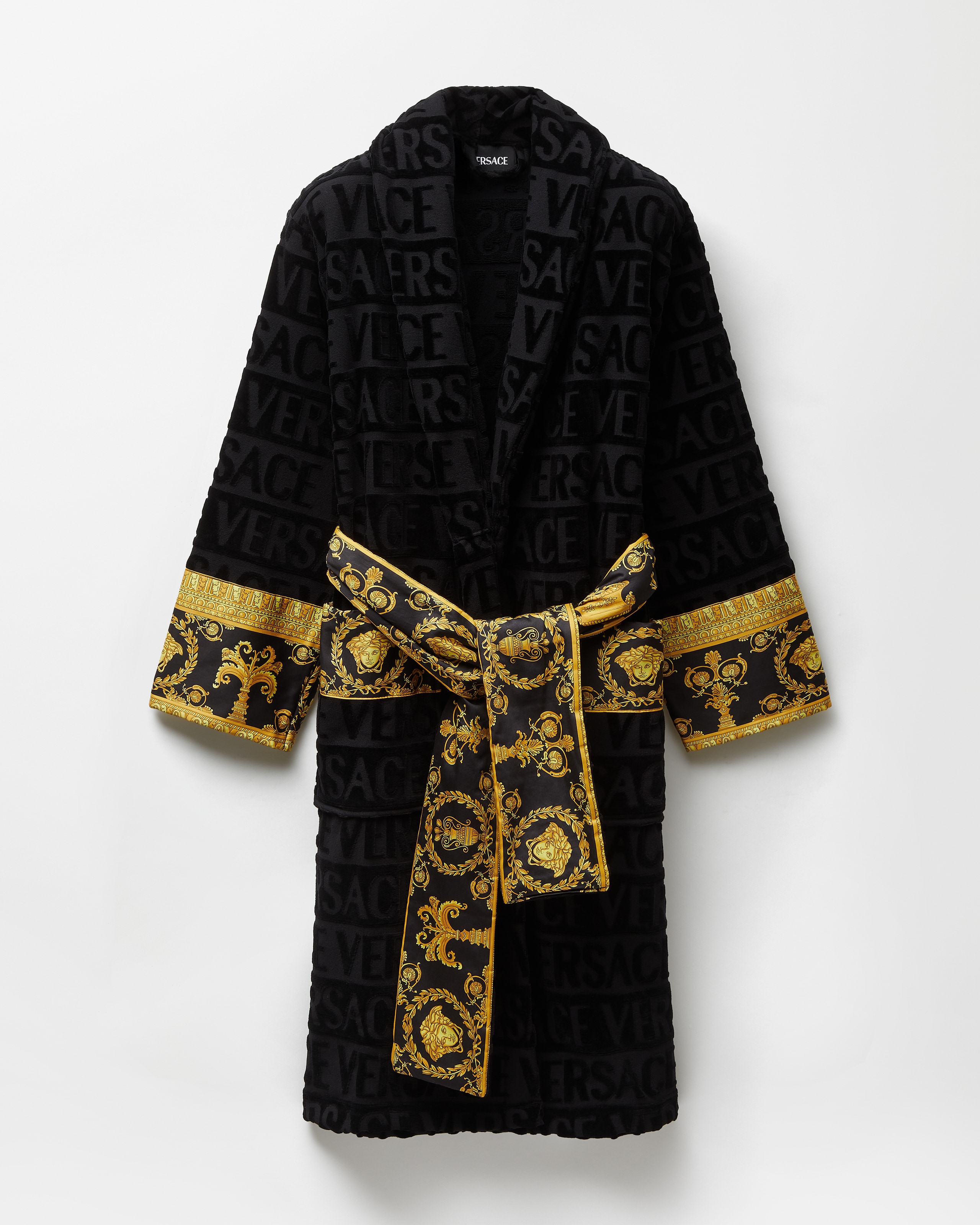 I ♡ バロック バスローブ ブラック | VERSACE JP