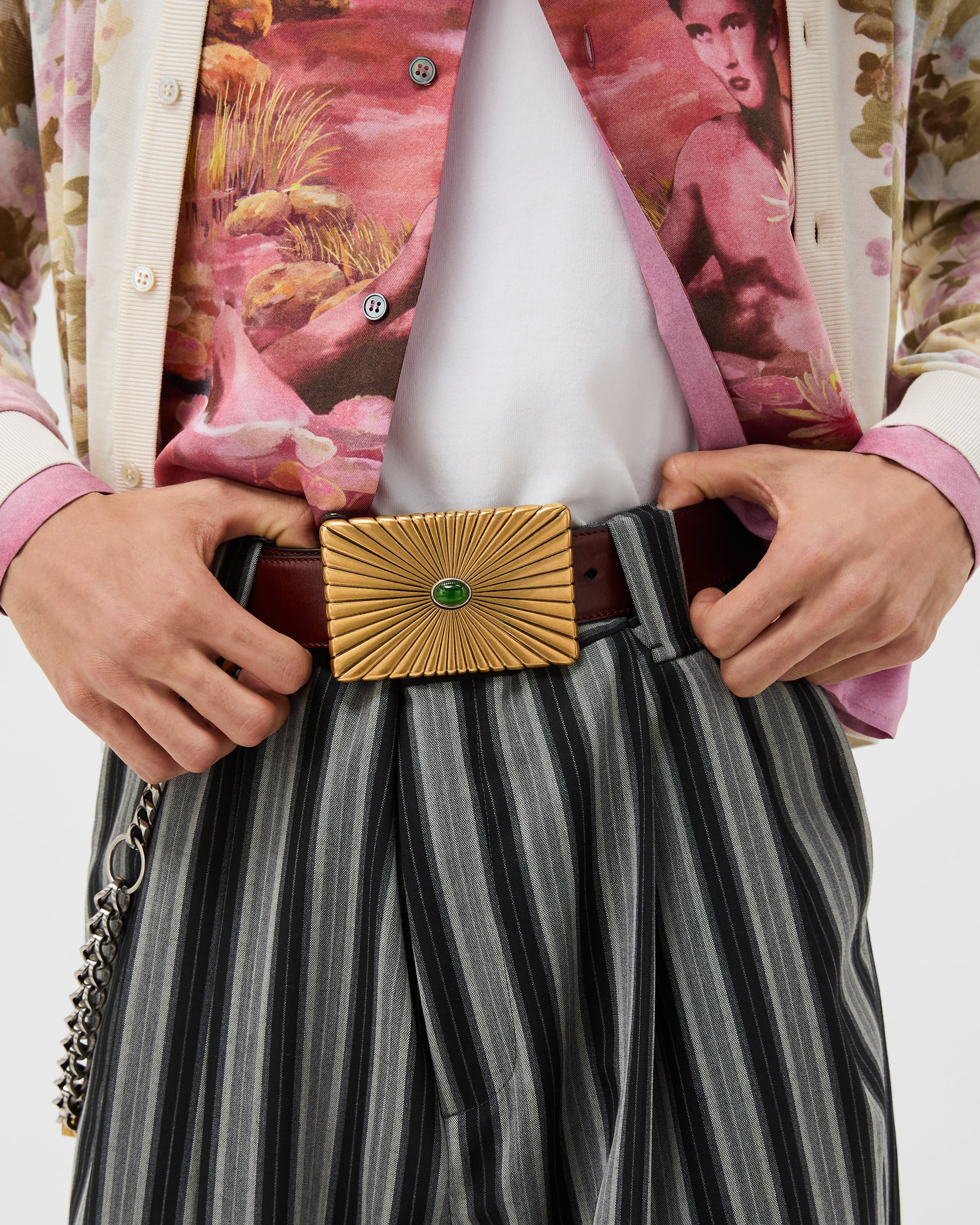 レザー ベルト 4 cm ブラック | VERSACE JP