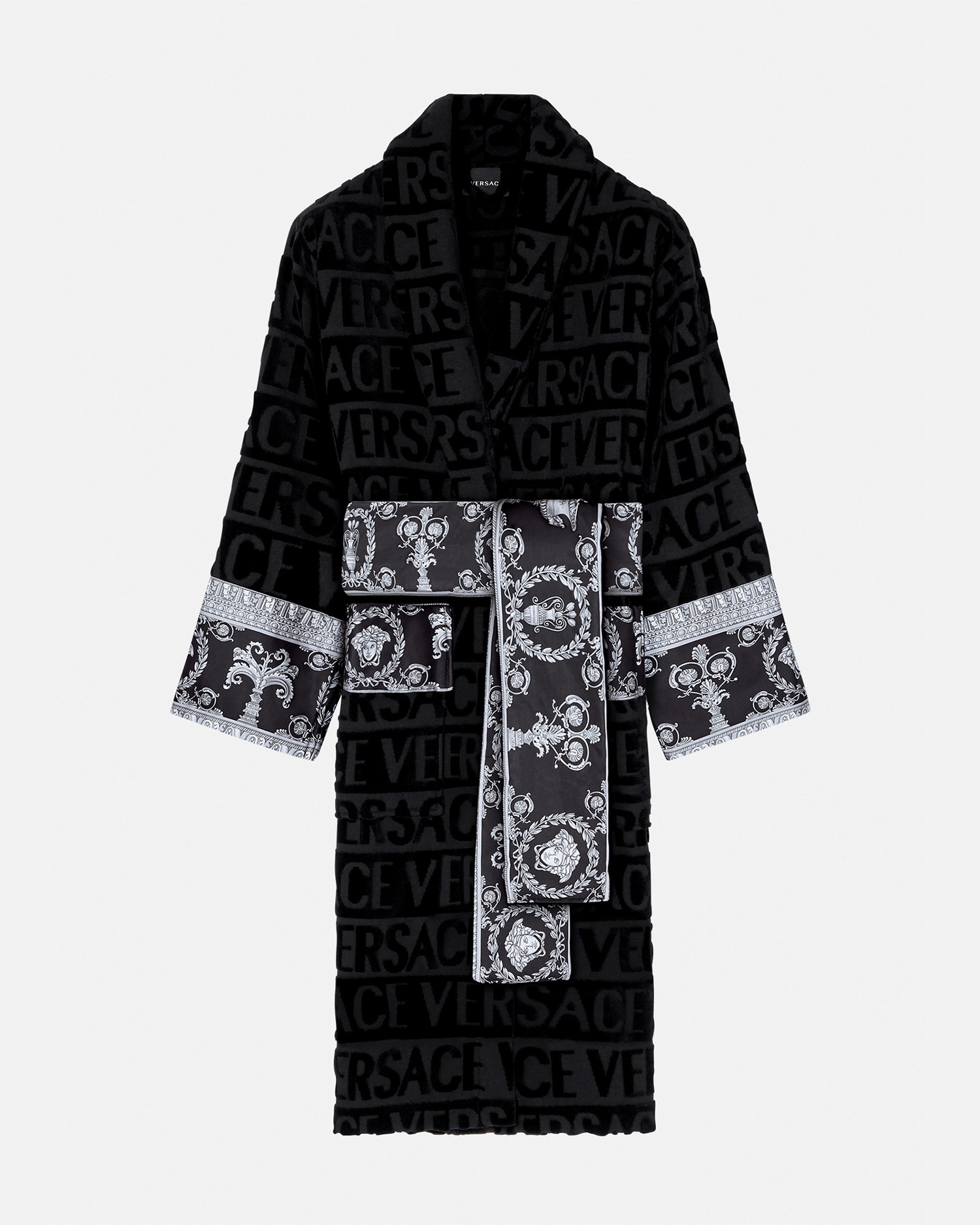 I ♡ バロック バスローブ ブラック | VERSACE JP