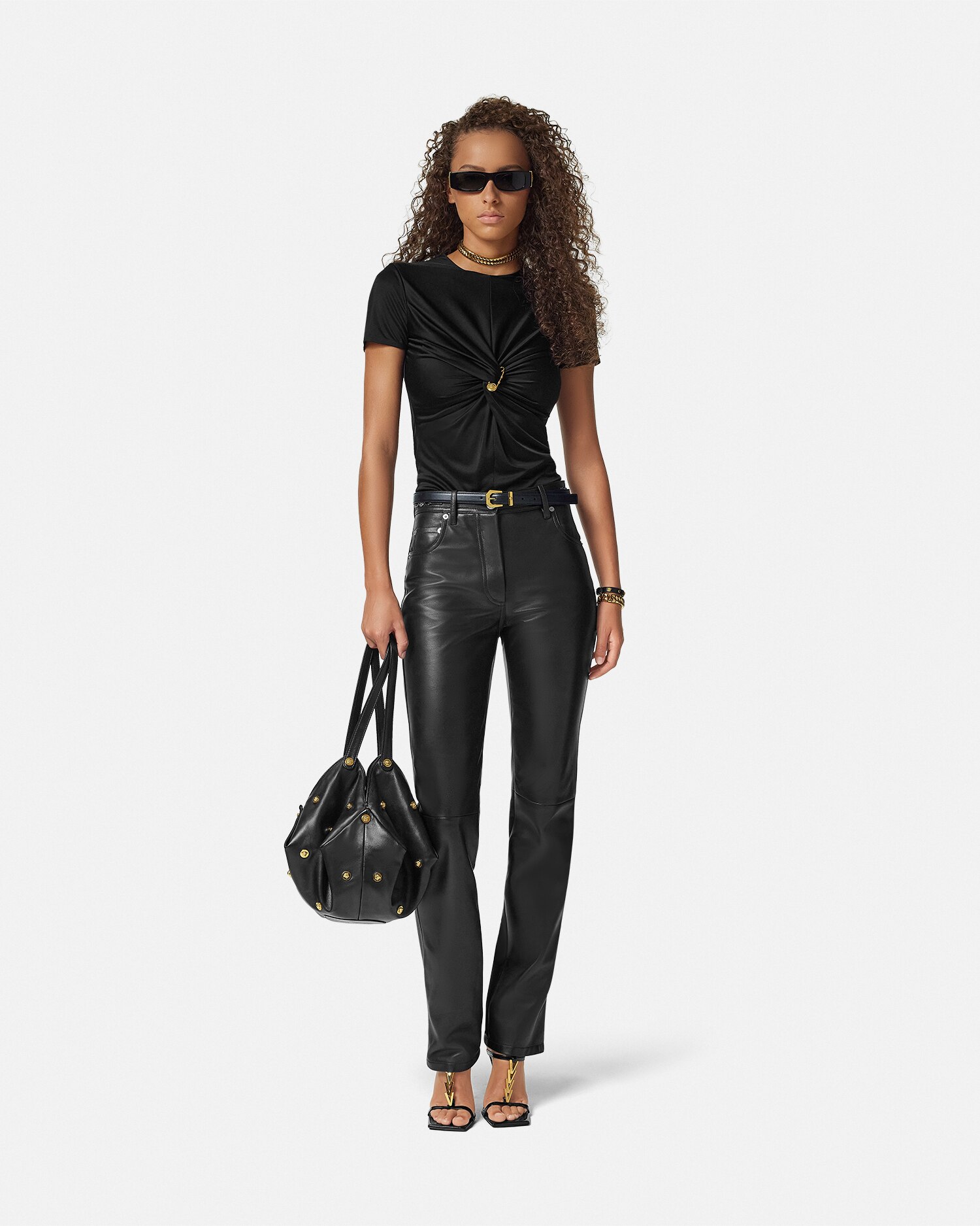VERSACE★ギャザー トップ セーフティー ピン 90_1018081-