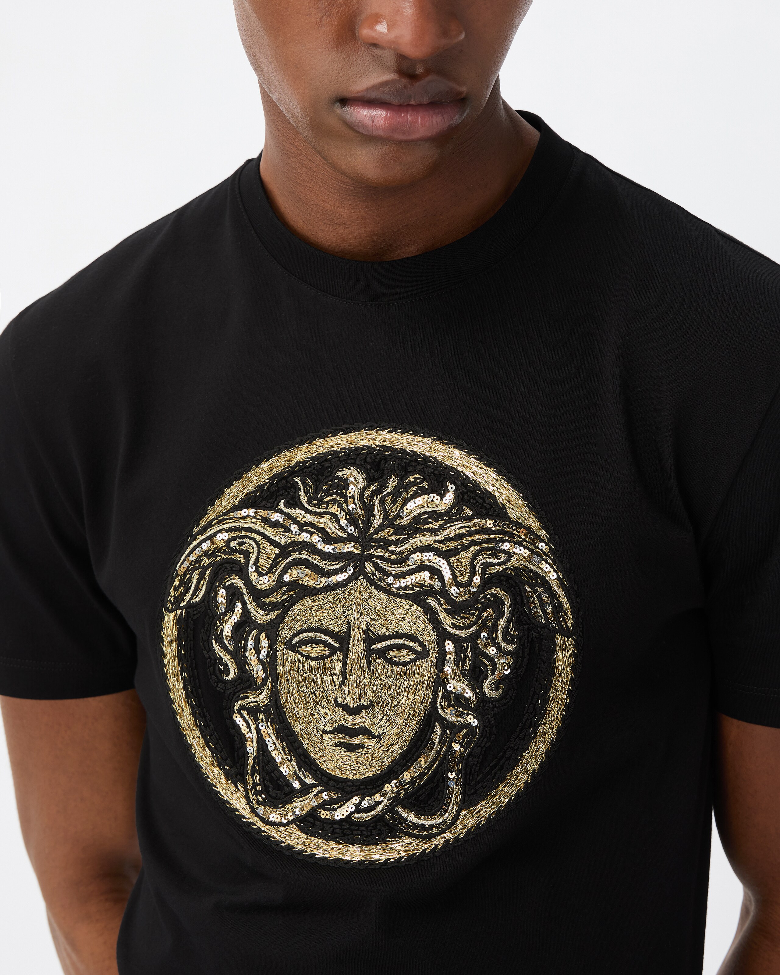 【最終価格】★新品未使用タグ付★VERSACE★XL★Tシャツ★ブラック 90_1026452-