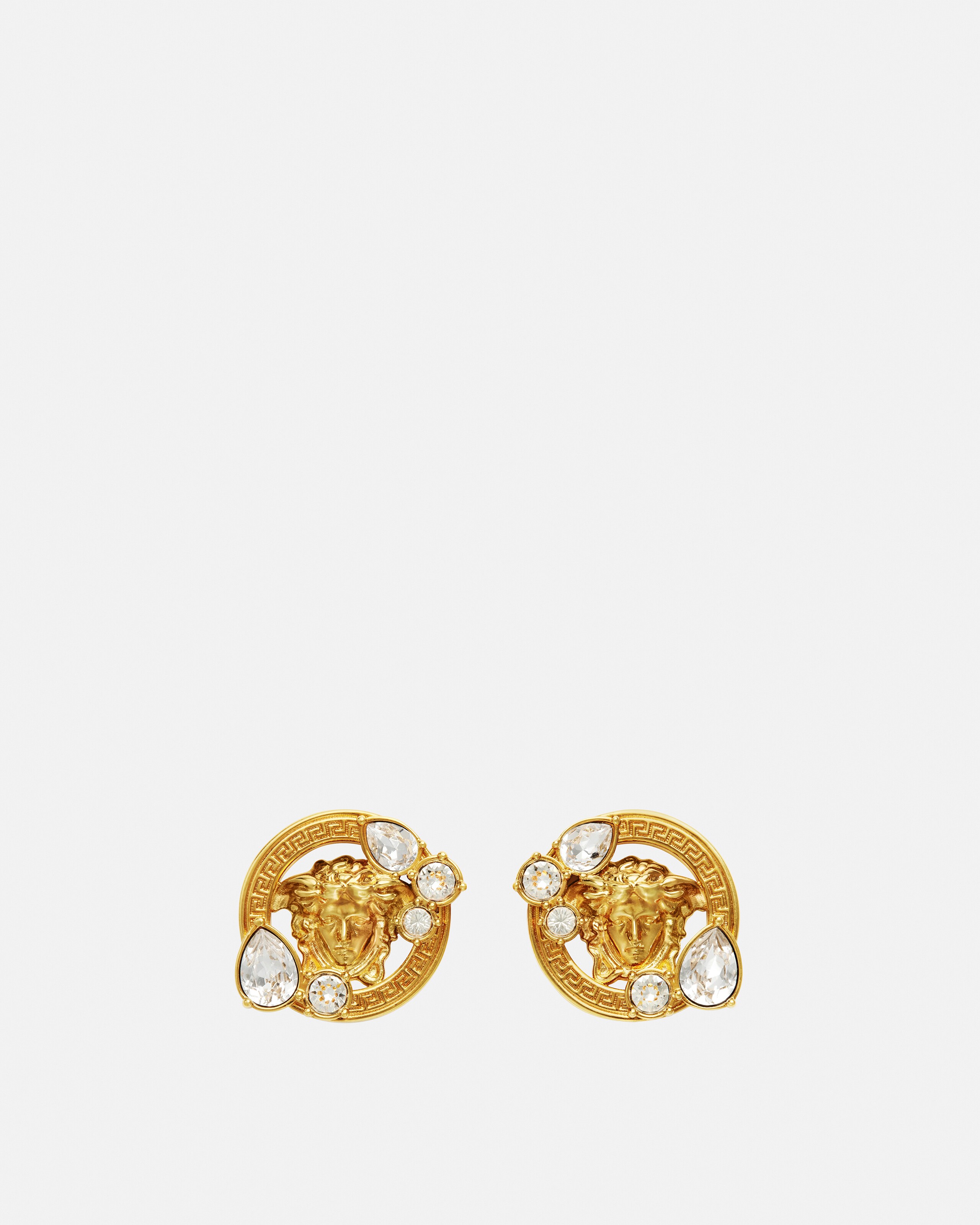 メドゥーサ'95 クリスタル イヤリング ゴールド | VERSACE JP