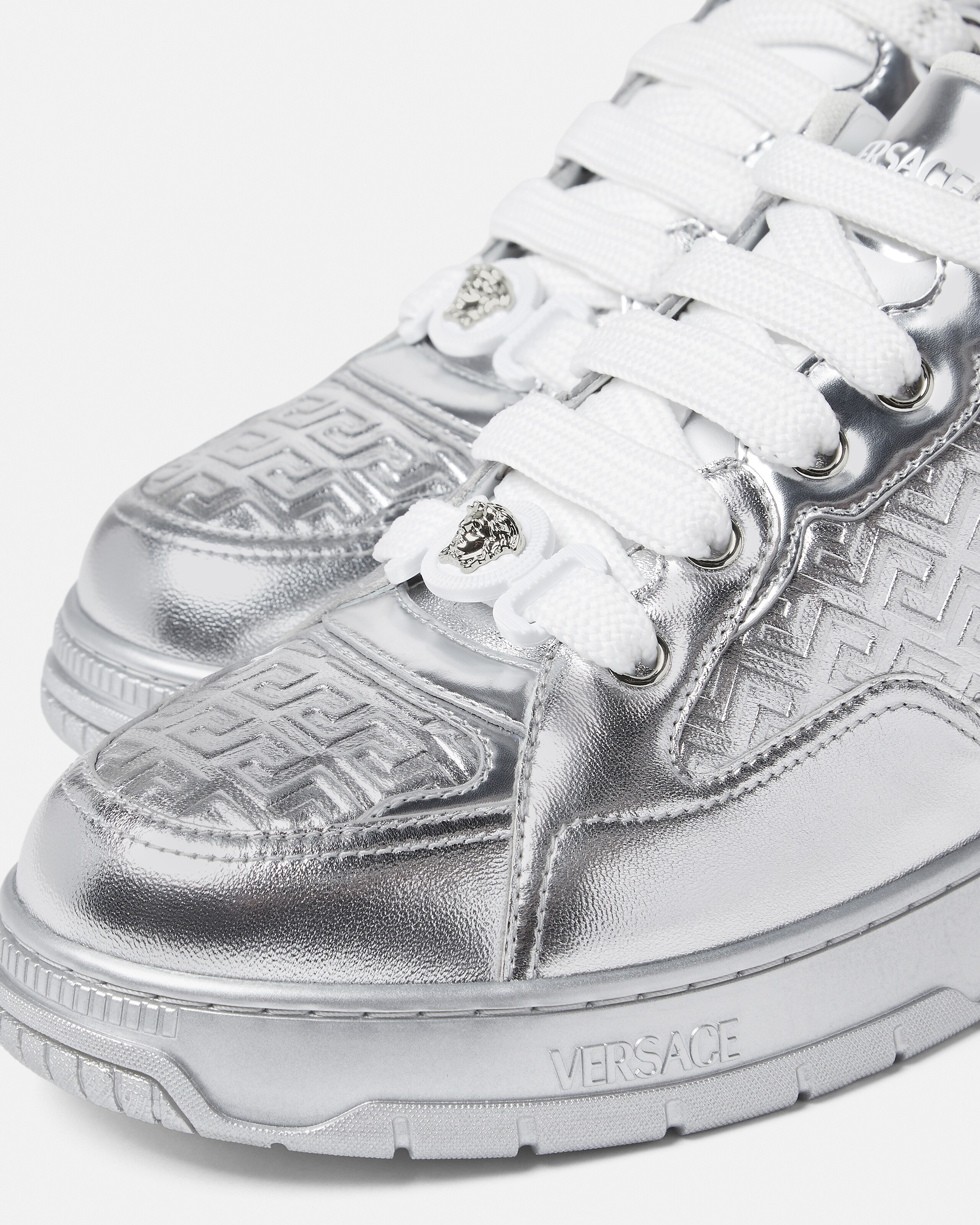 ビギー バスケット メタリック スニーカー シルバー | VERSACE JP