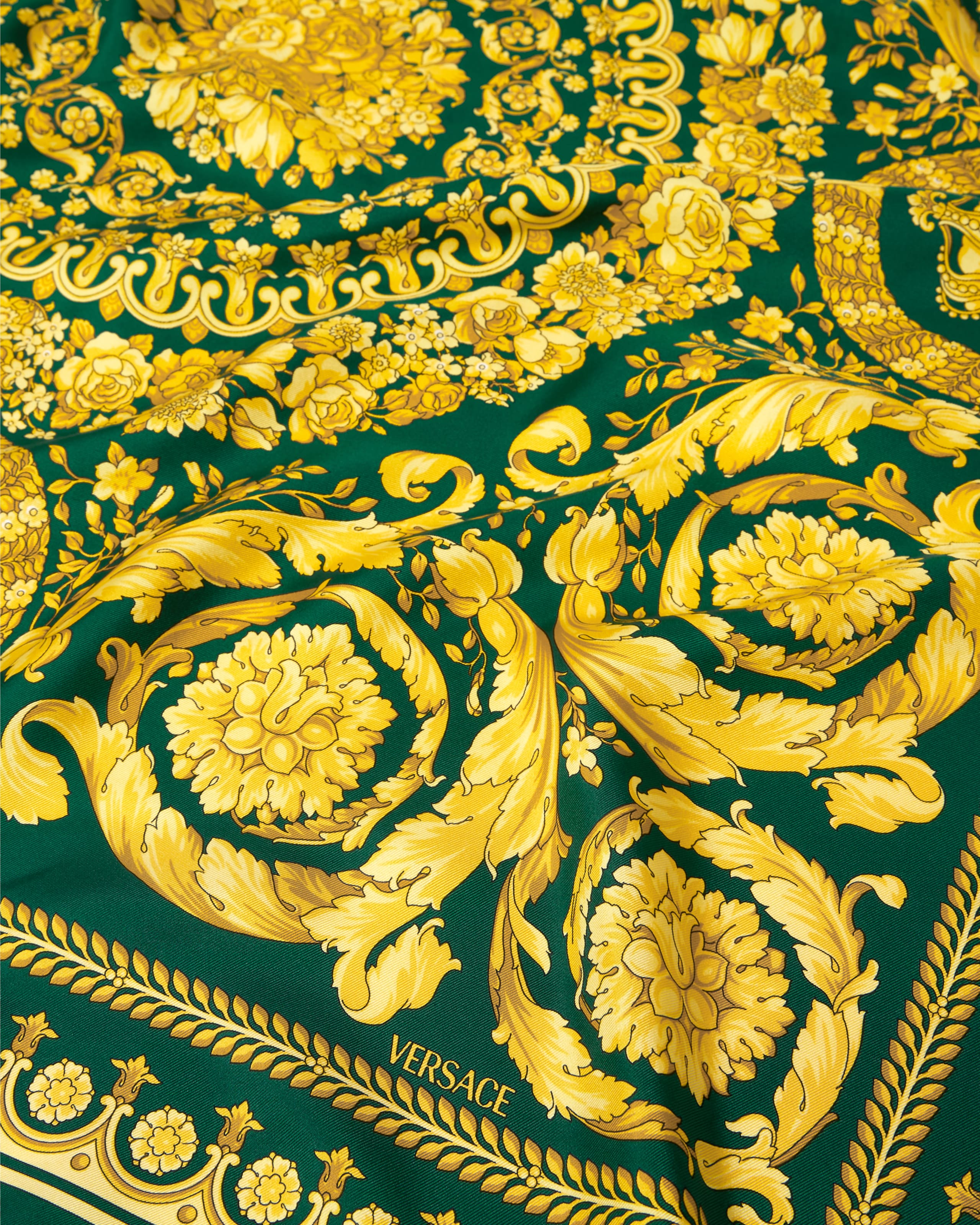 プリントシルクツイルスカーフ 90cm ブラック,プリント | VERSACE JP