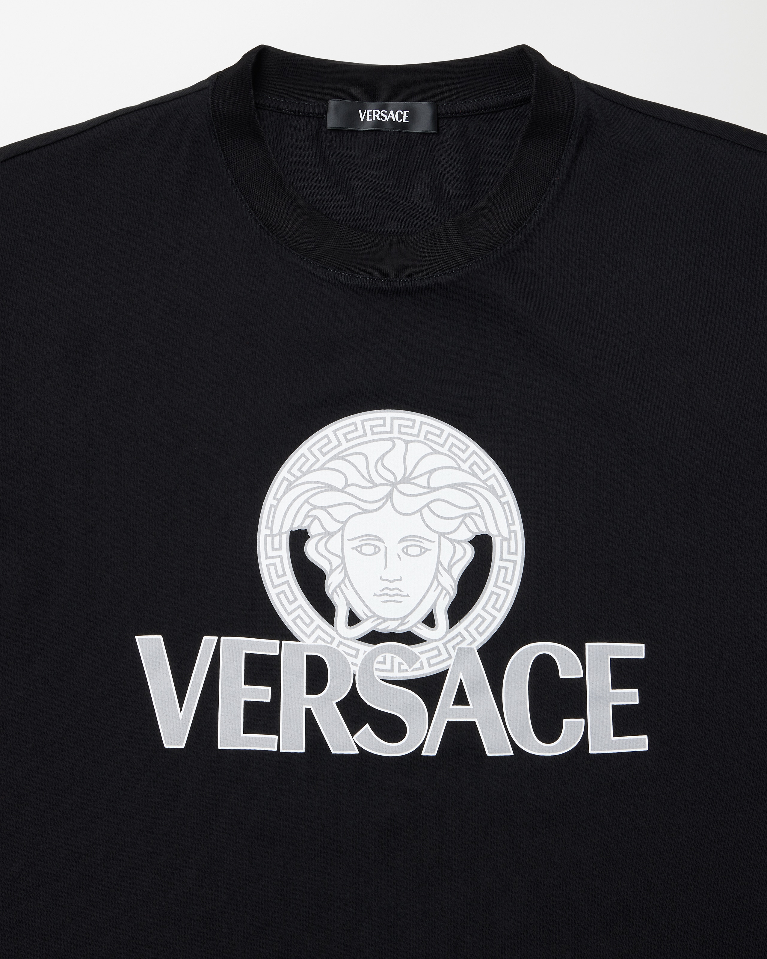 プリント コットンジャージー Tシャツ ブラック | VERSACE JP
