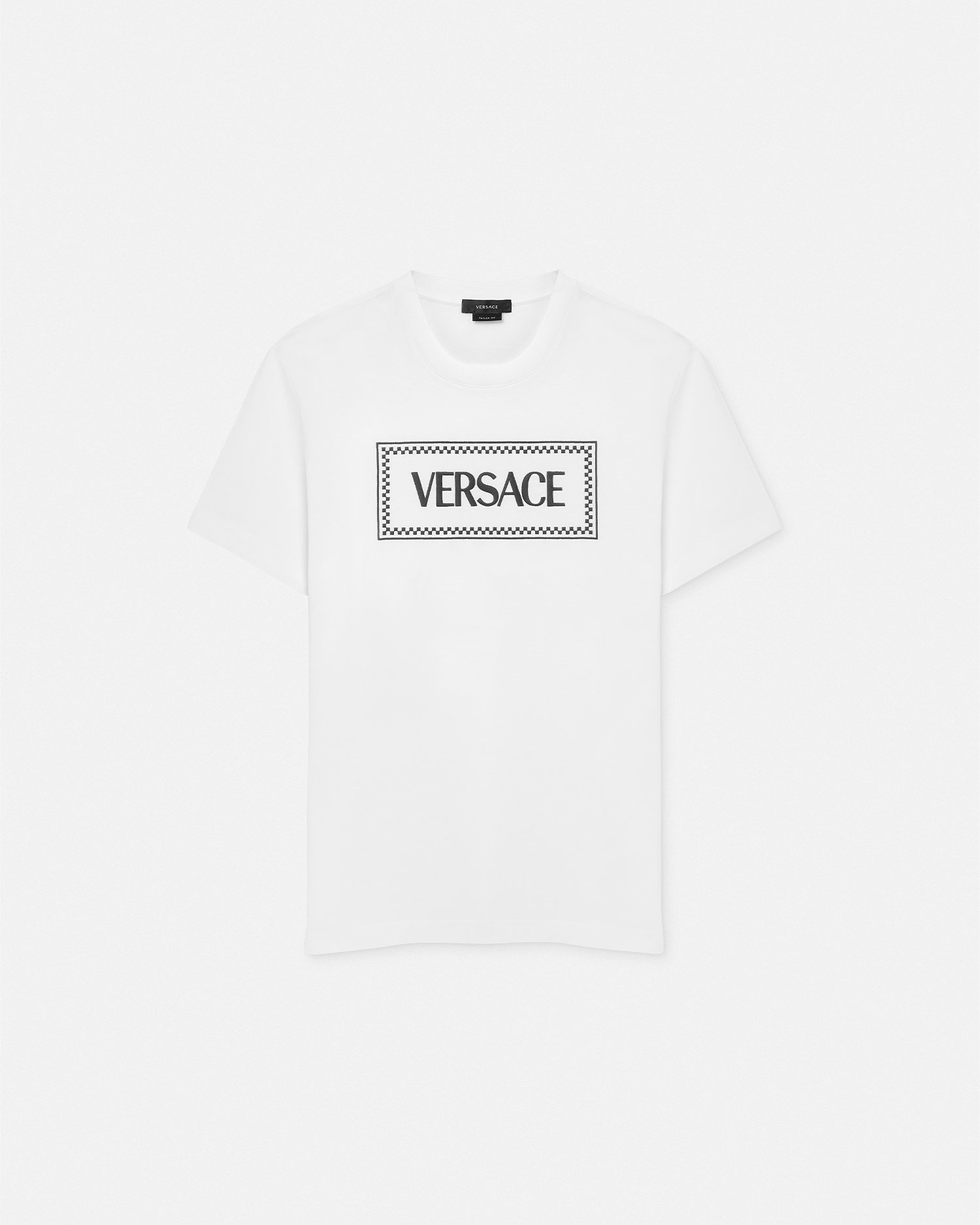 関税込★VIP価格【VERSACE】Tシャツ '90s ヴィンテージ ロゴ刺繍 Tシャツ '90s ヴィンテージ ロゴ 刺繍 ブラック | VERSACE JP
