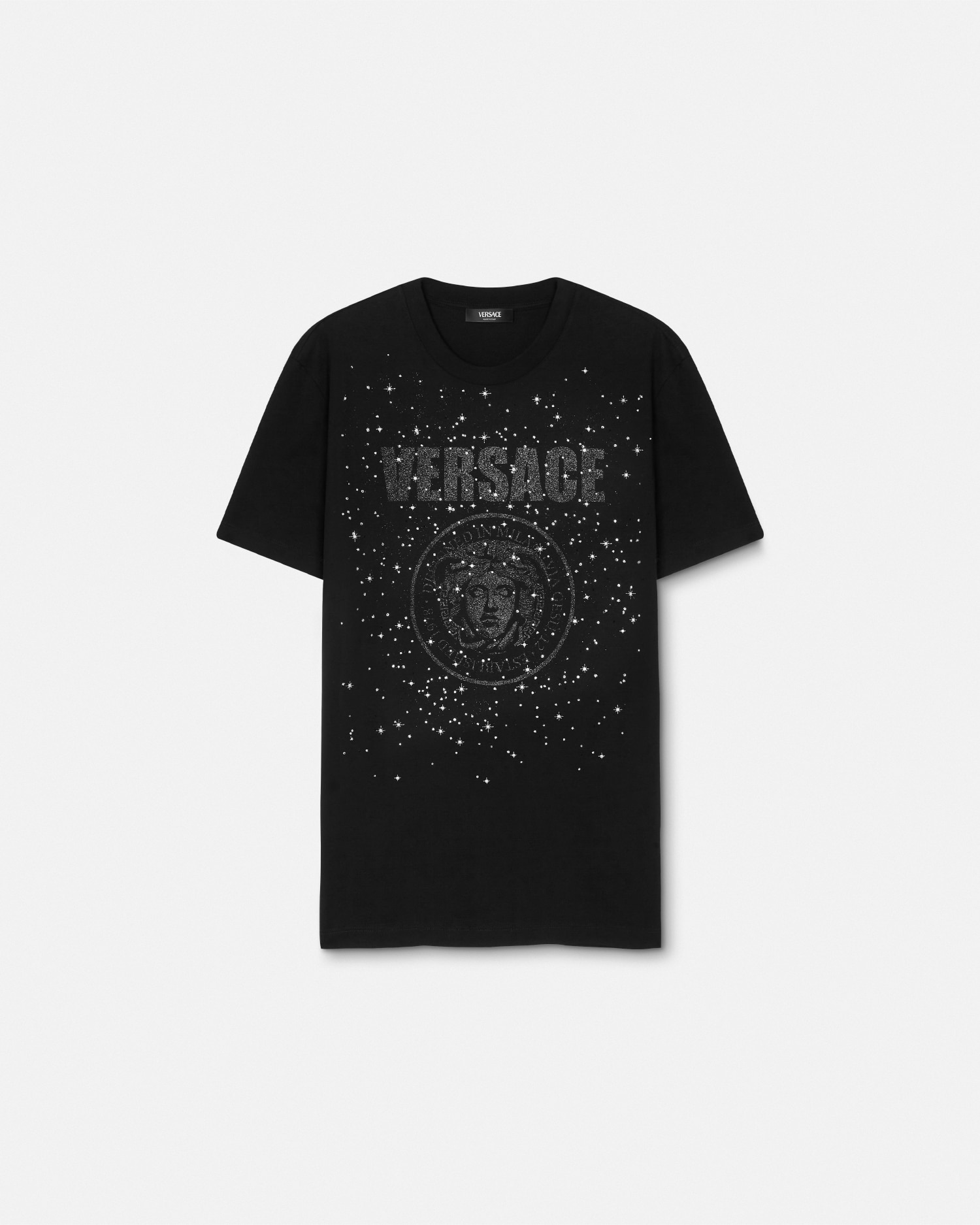 VERSACE ヴェルサーチ〈長袖ポロシャツ〉M1694y Versace Coupe Blason ポロシャツ | ブラック | FARFETCH JP