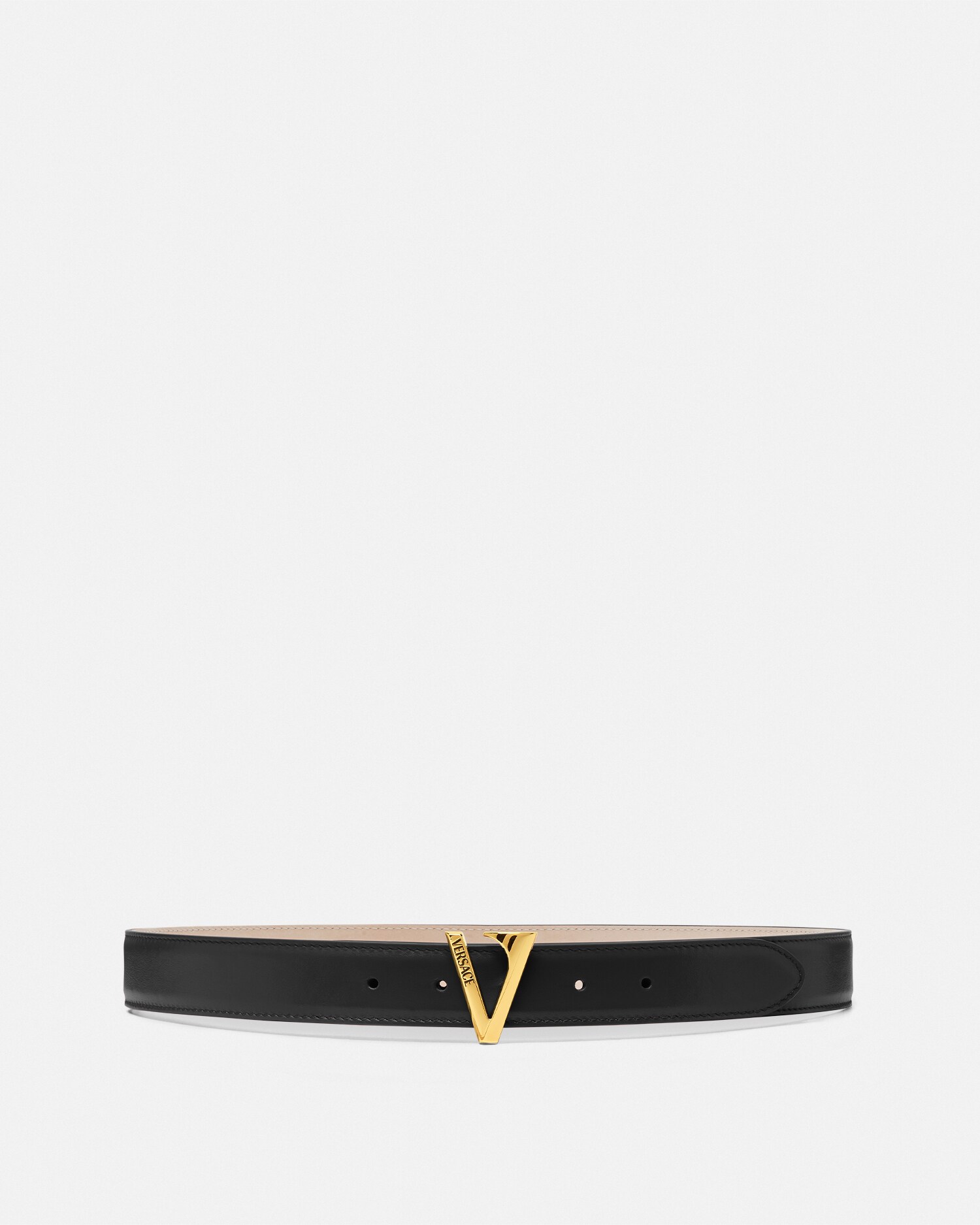 VERSUS VERSACE ヴェルサス ヴェルサーチ アニマルロゴプレート レザー レディースベルト 65/26 ブラック/ゴールド S08-k009 VERSUS VERSACE Animal Logo Plate Leather Women's Belt 65/26 Black