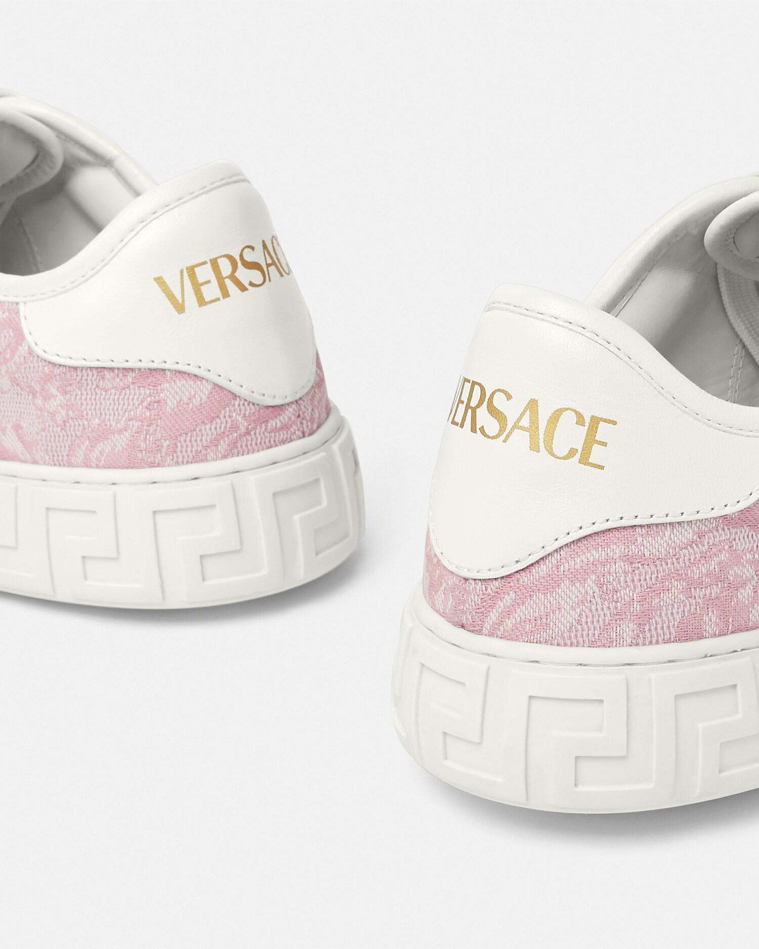 グレカ ジャカード キャンバス スニーカー ピンク,プリント | VERSACE JP