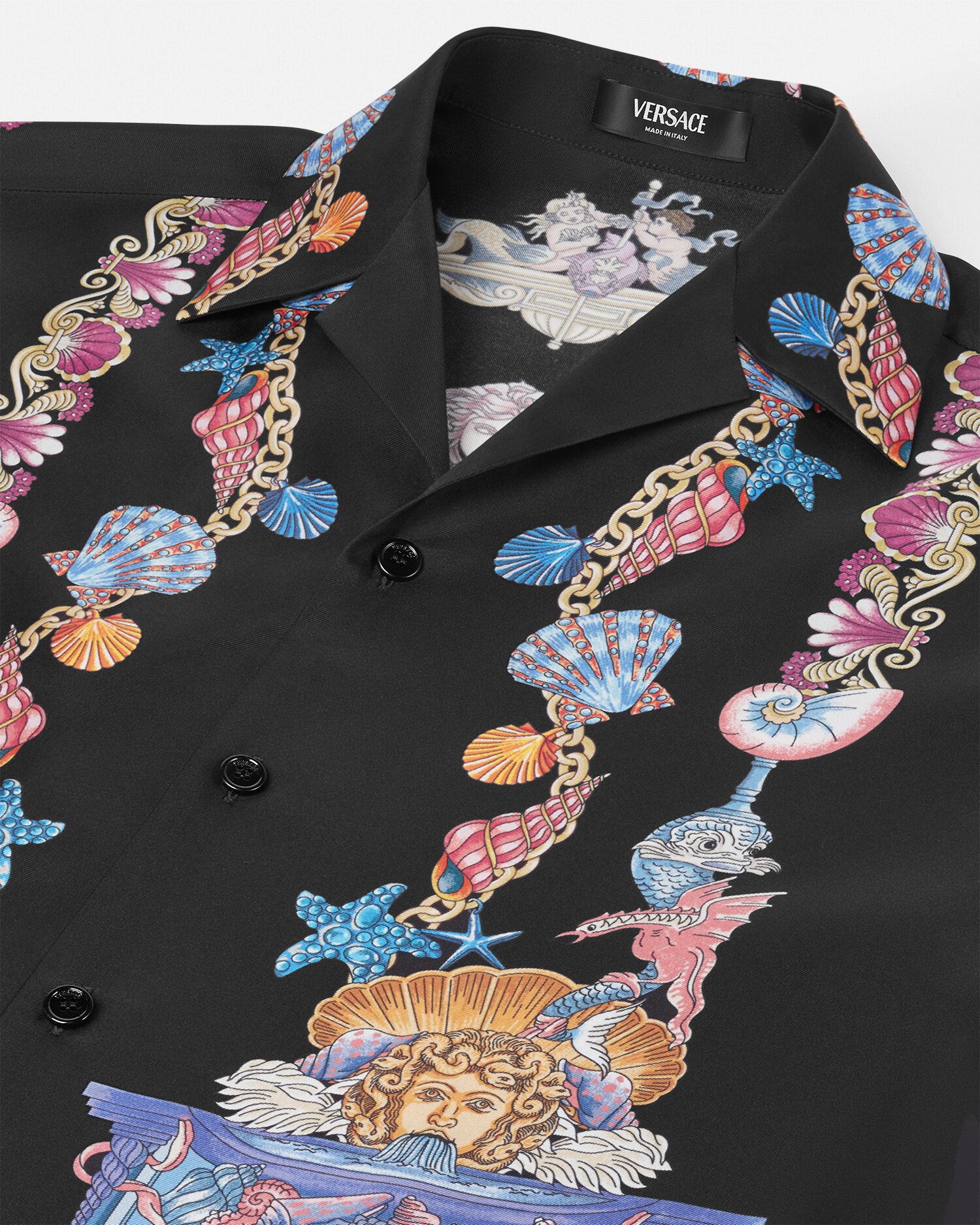 VERSACE 1990s Beatles Oxford British Royalty Shirt #M
