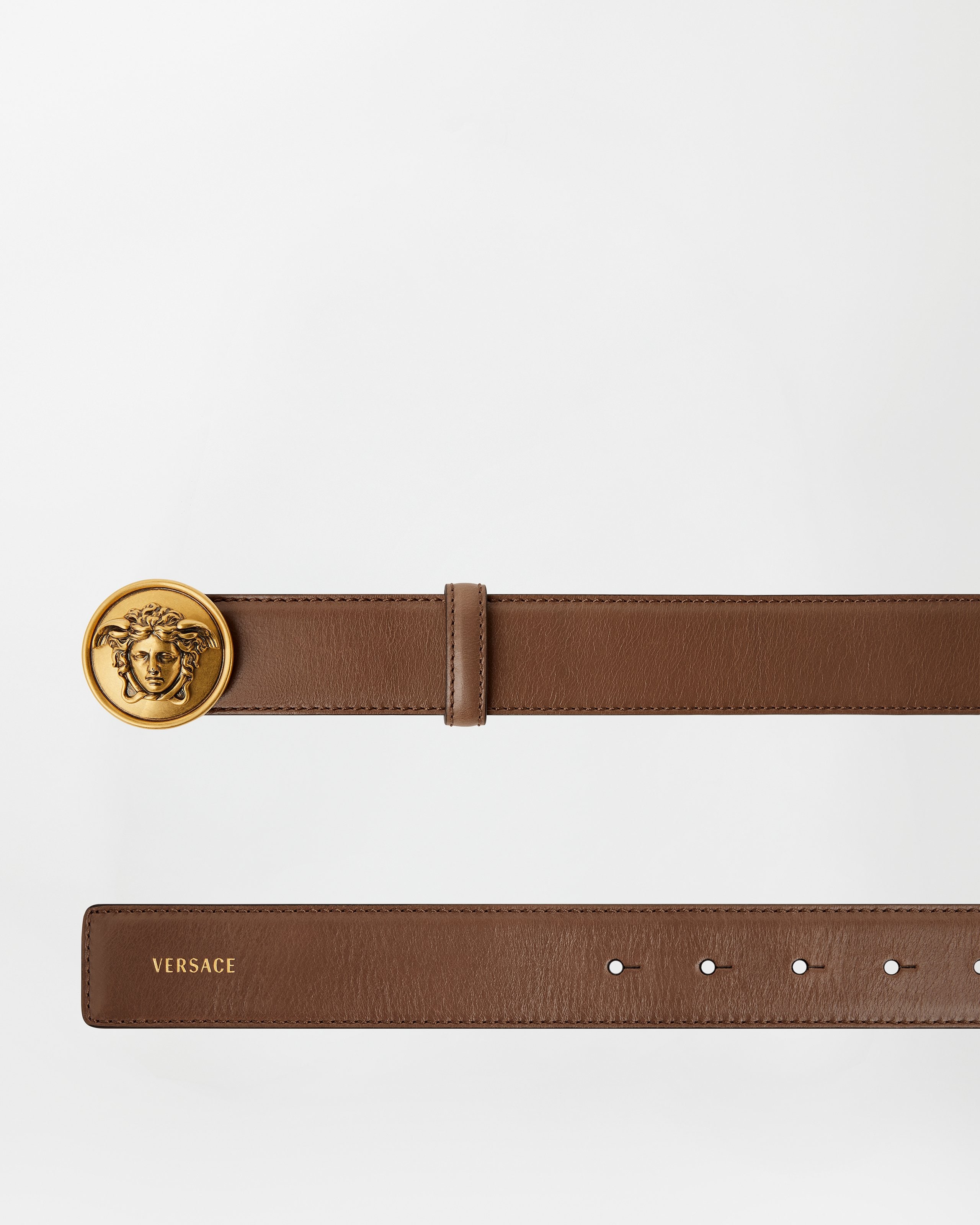 レザー ベルト 3.5 cm ブラウン | VERSACE JP