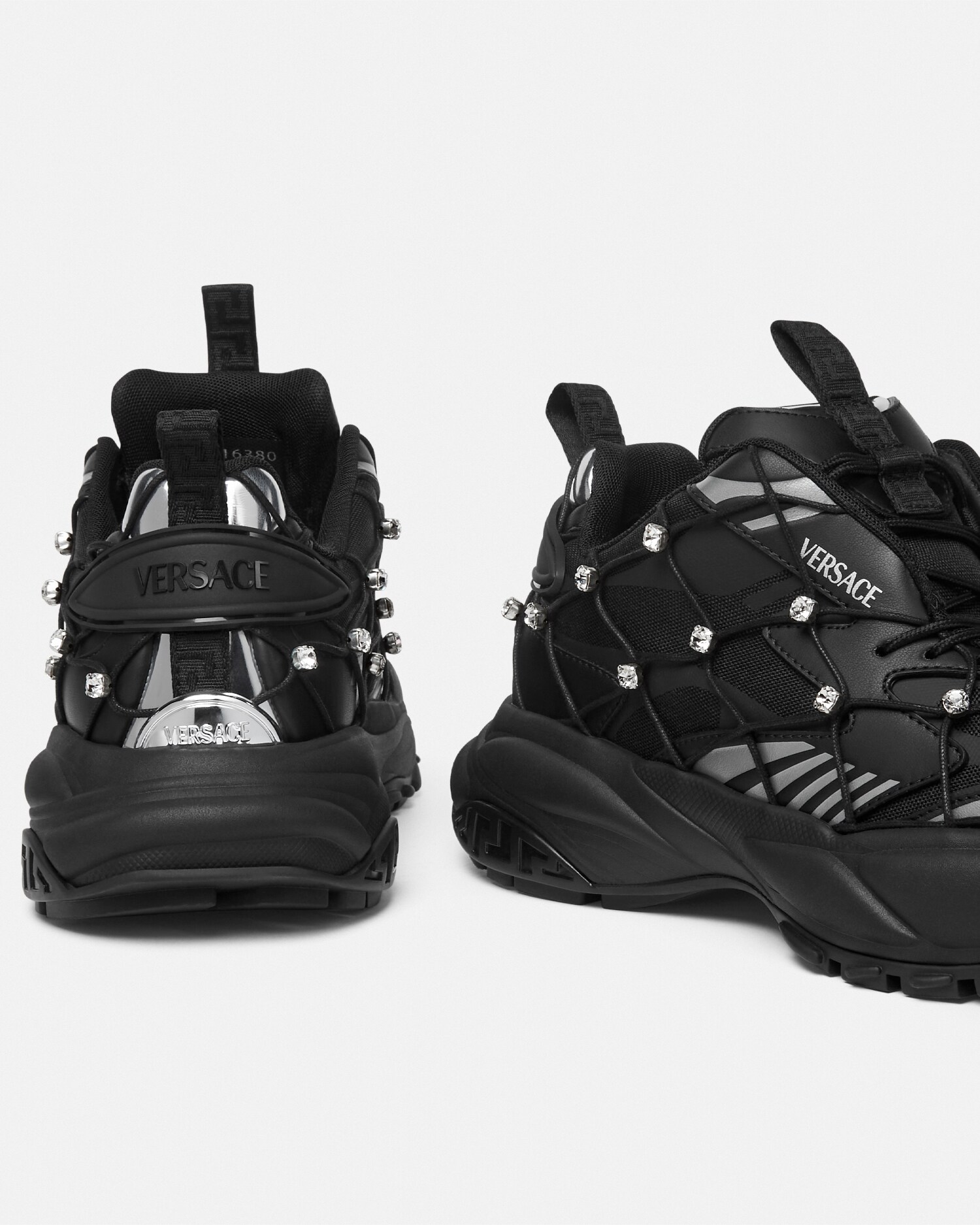 ヴェルサーチェ マーキュリー M_VS_02 装飾付き スニーカー ブラック