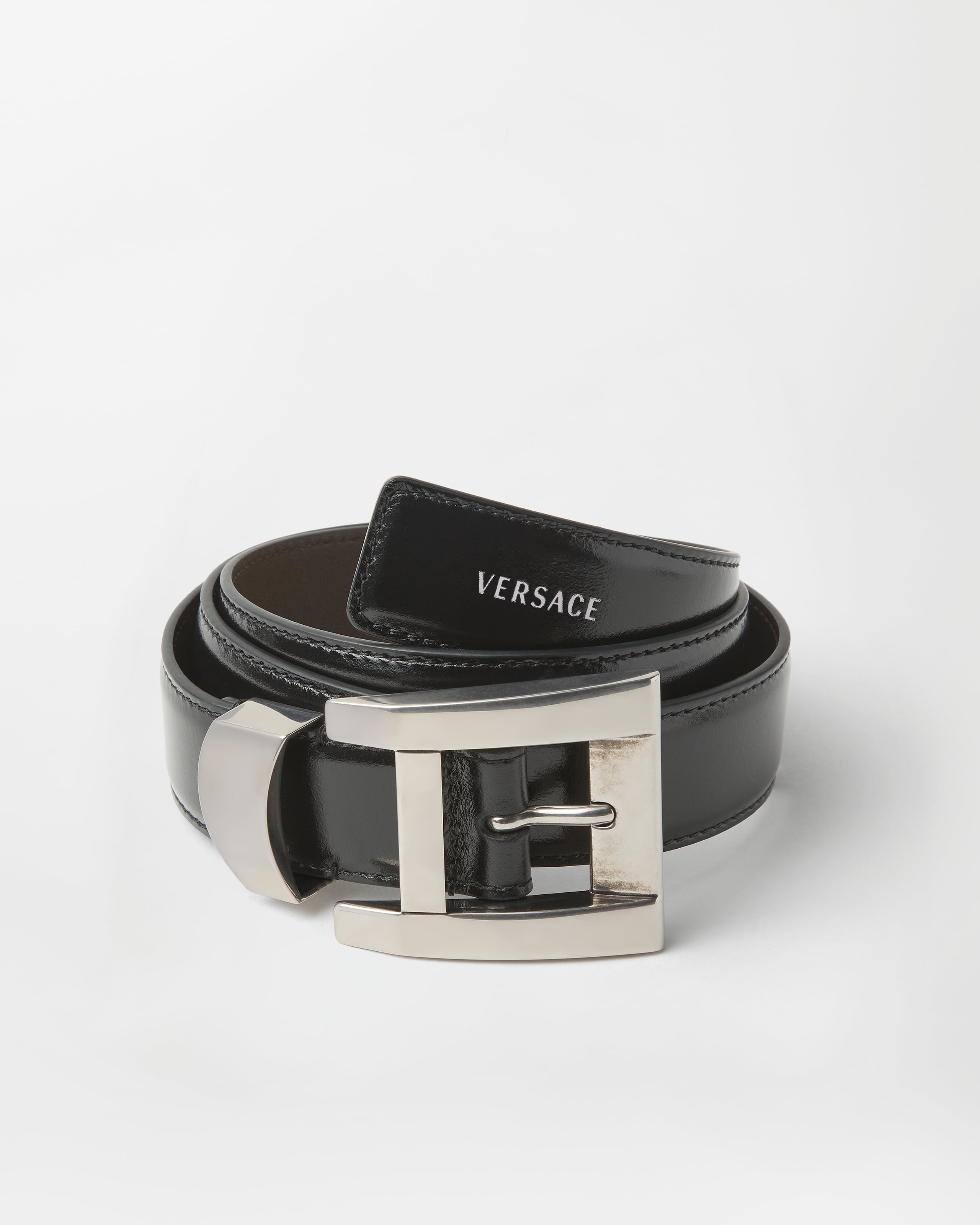 レザー ベルト 3 cm ブラウン | VERSACE JP