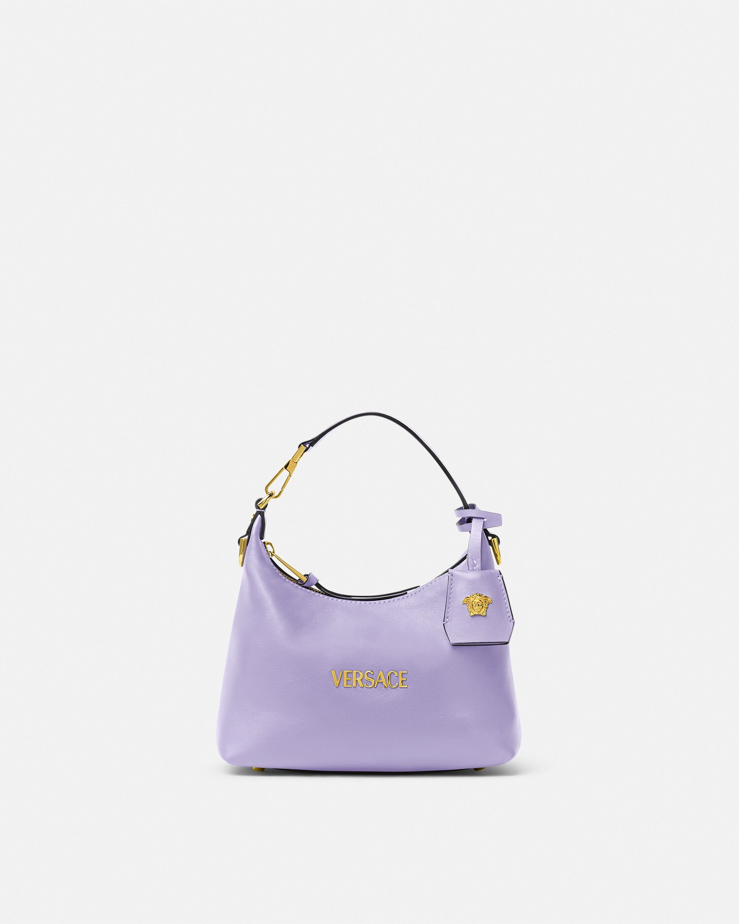 VERSACE ピンク ハンドバッグ クロコ型押し メドゥーサ '95 スモール ハンドバッグ ピンク