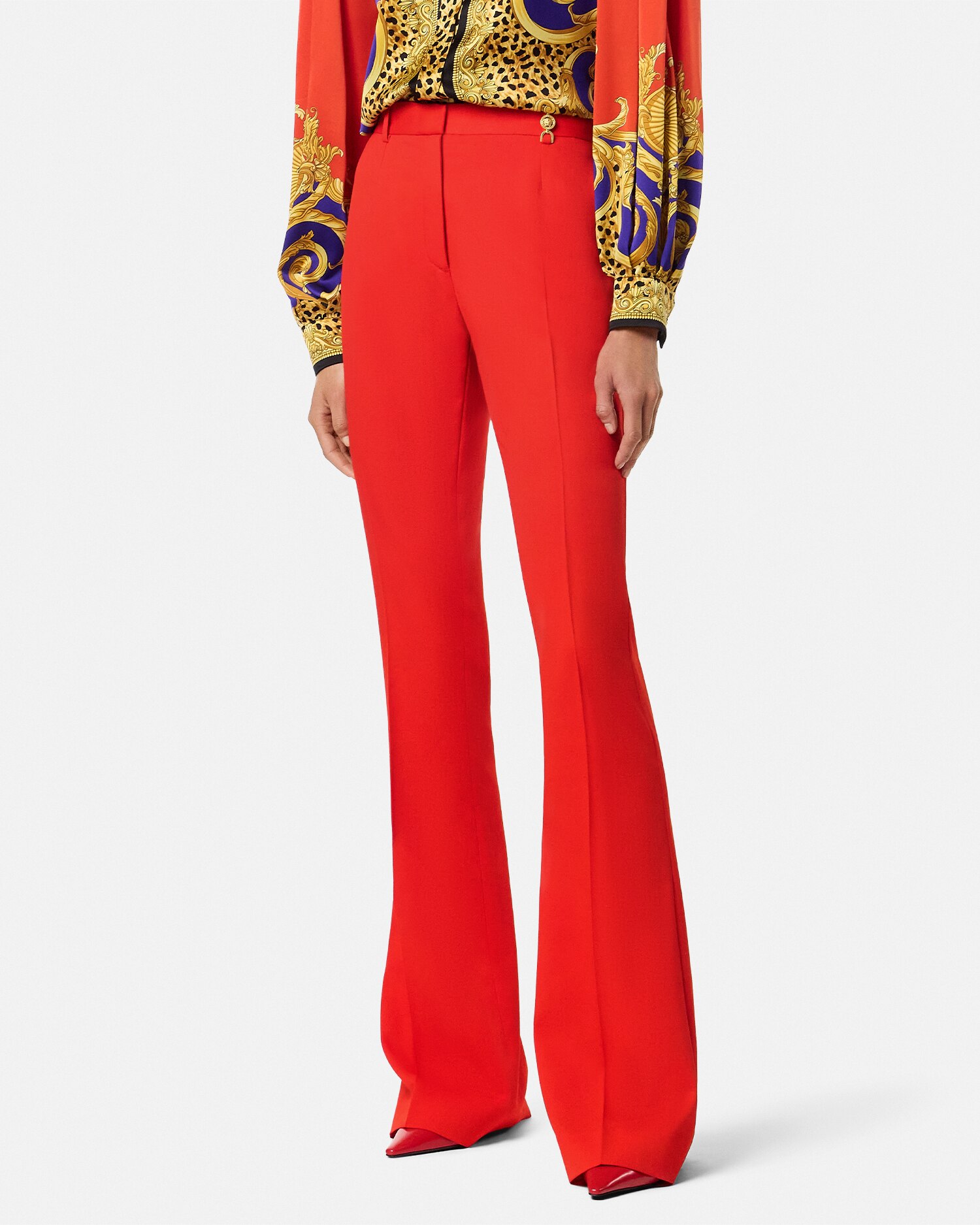 【versace】DV ウール パンツ ウール パンツ DV レッド | VERSACE JP