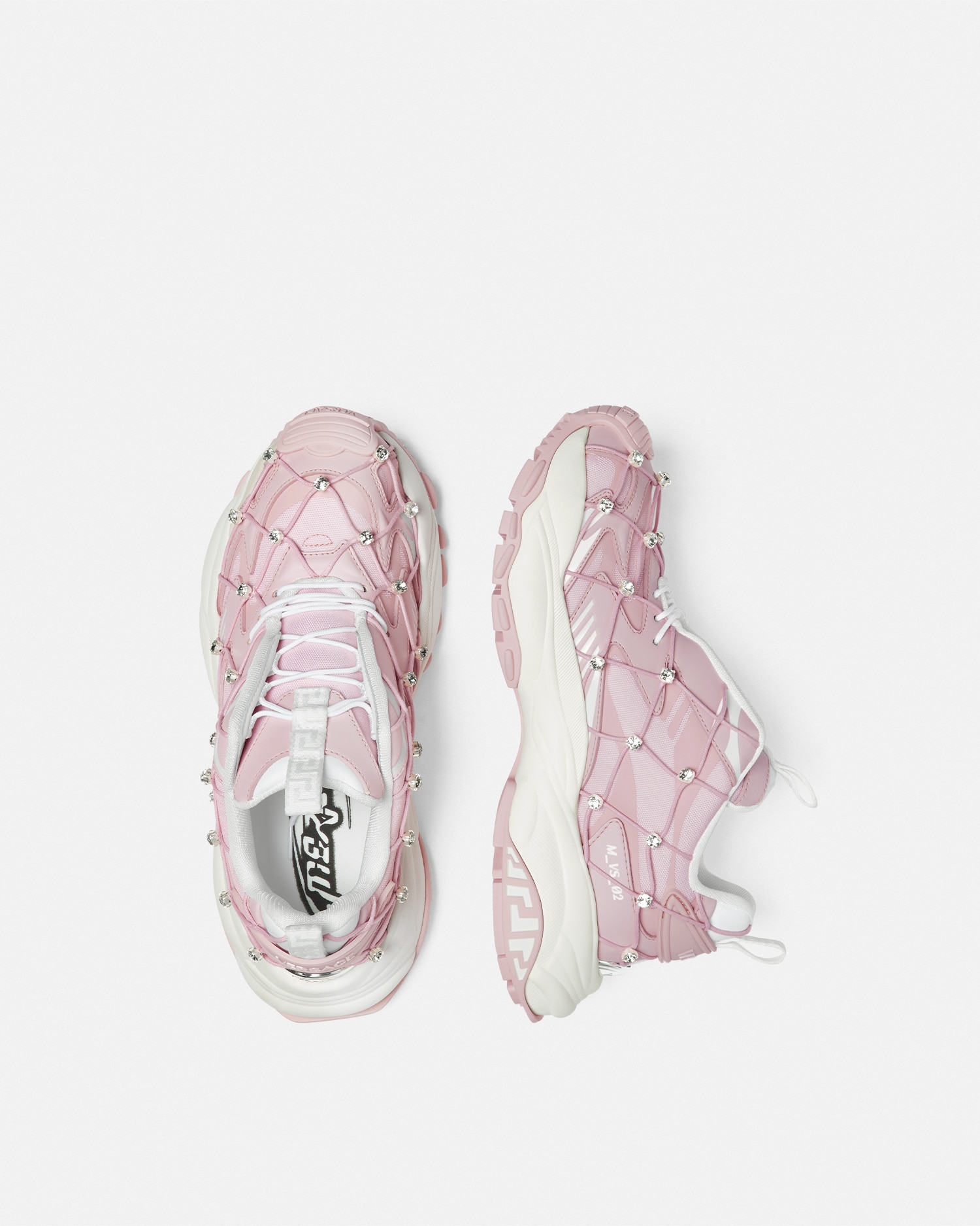ヴェルサーチェ マーキュリー M_VS_02 装飾付き スニーカー ピンク