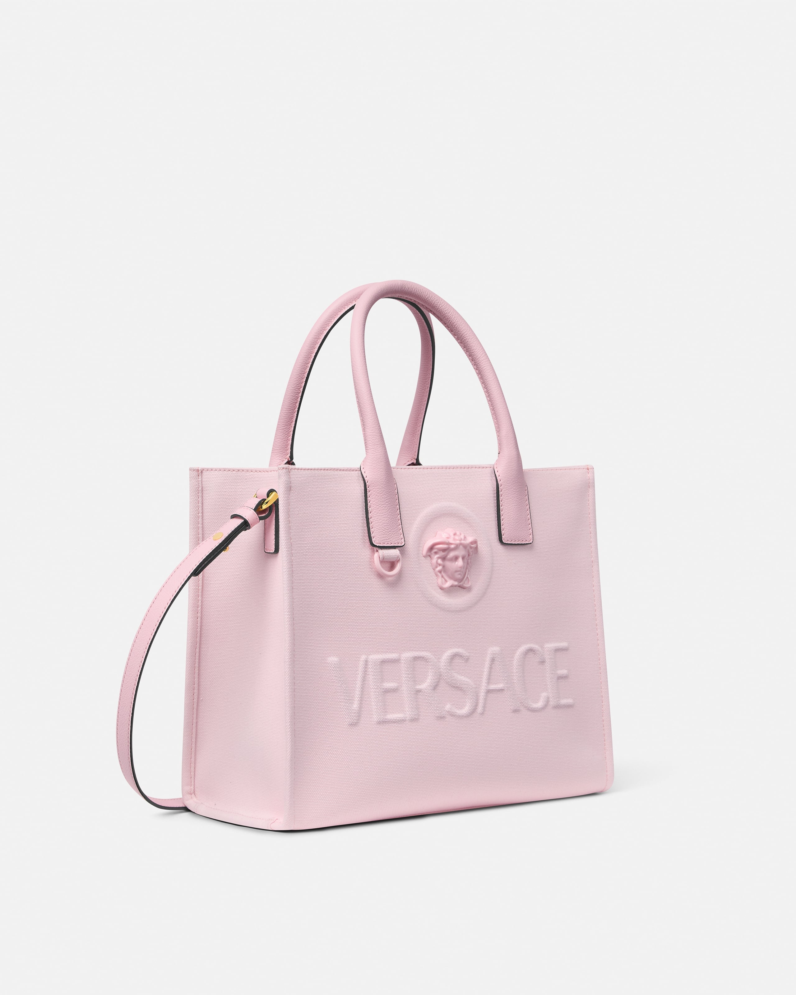 ラ メドゥーサ スモール キャンバス トート ピンク | VERSACE JP