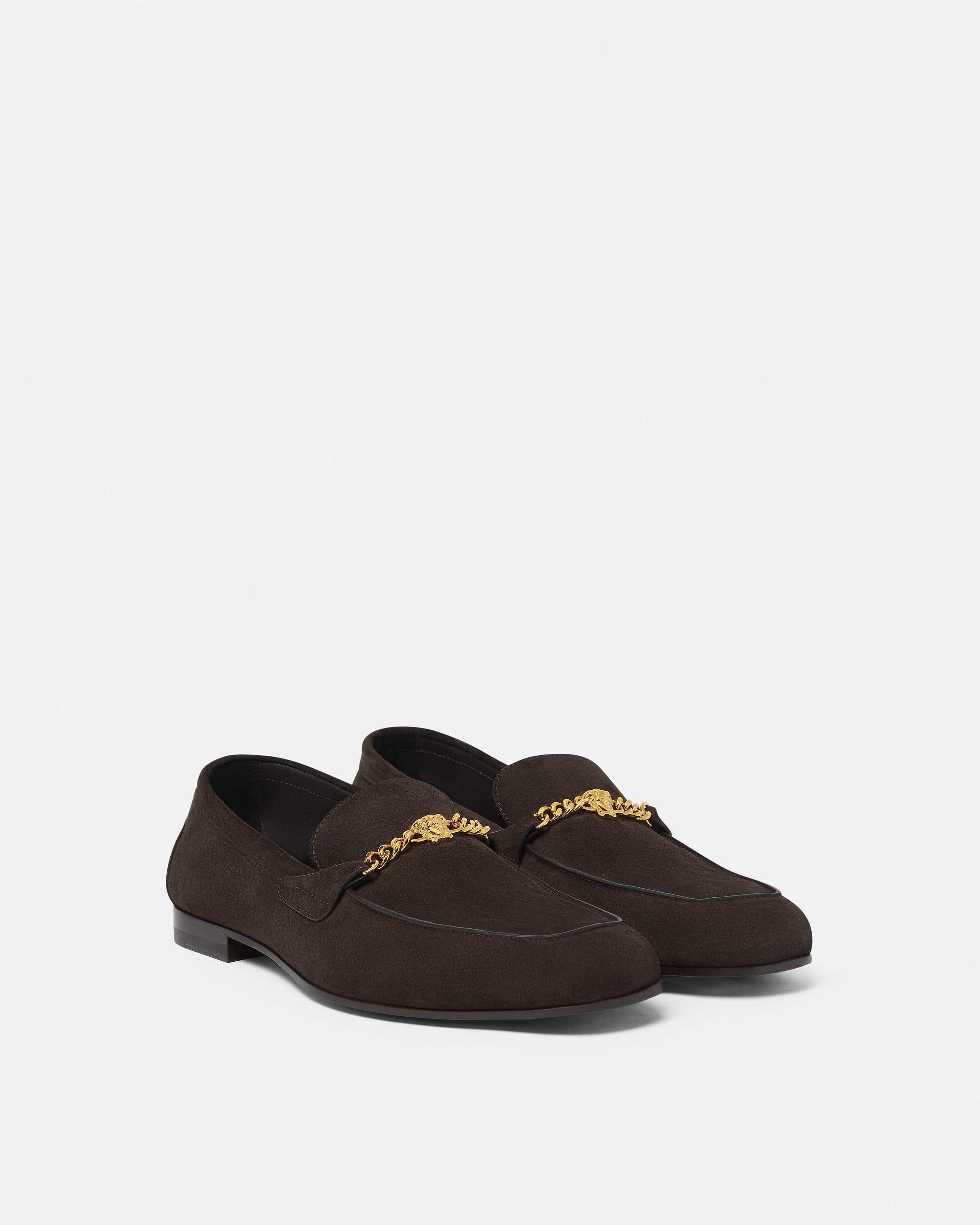 美品❗️VERSACE メデューサ ローファー 41.5 メドゥーサ スエード ローファー ブラウン | VERSACE JP