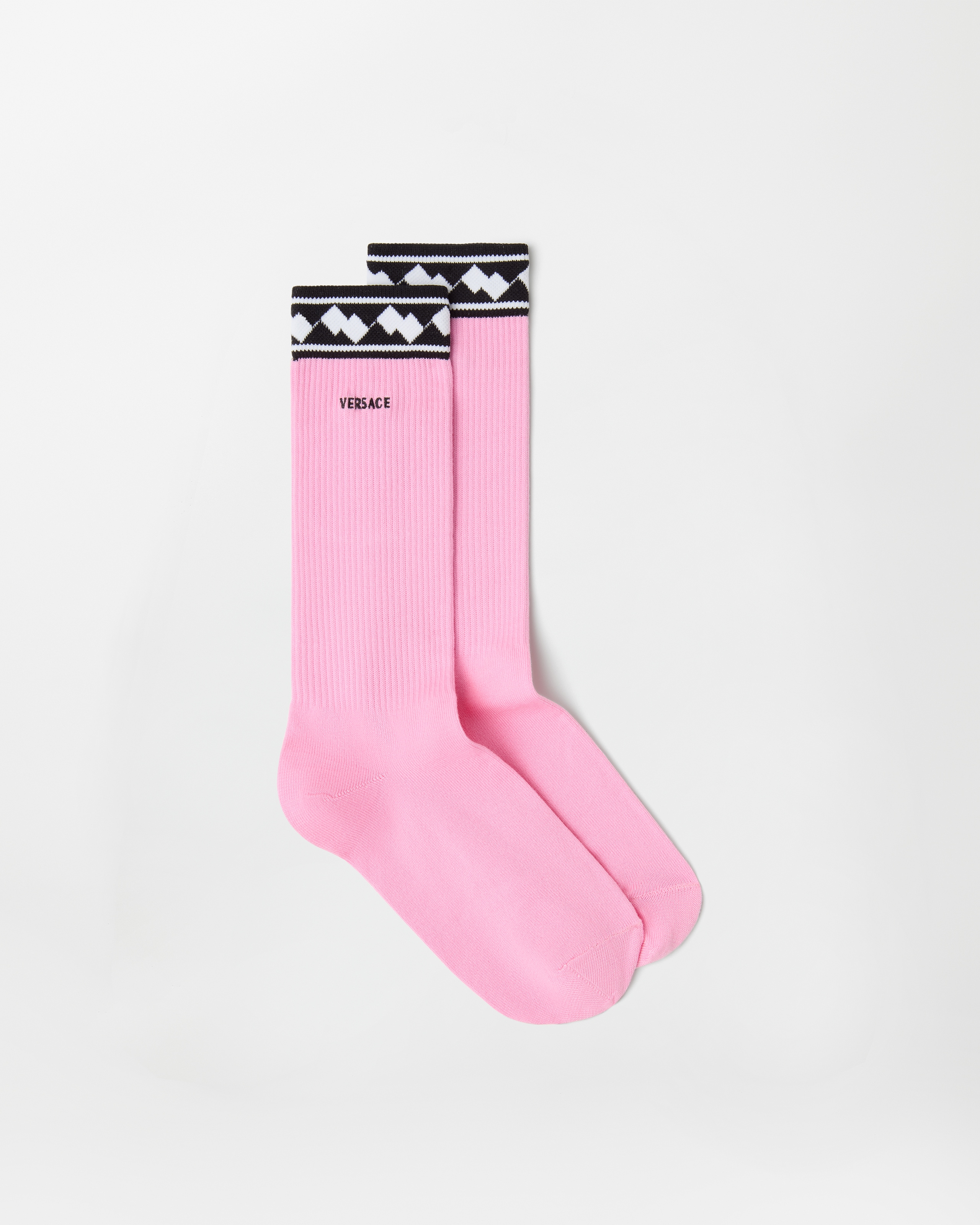刺繍入り コットン リブ編み ソックス ホワイト | VERSACE JP
