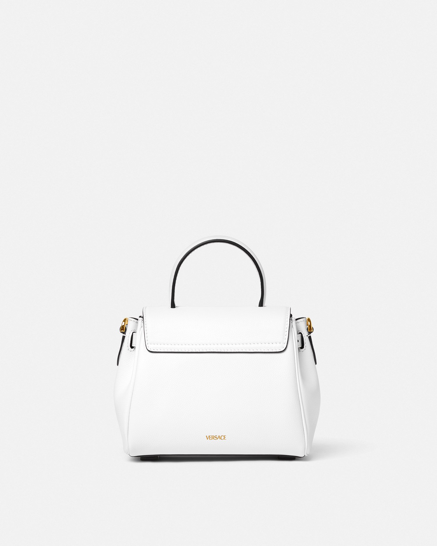 関税送料無料 Versace LaMedusa スモールトップハンドルバッグ ラ メドゥーサ スモール ハンドバッグ ブラック | VERSACE JP